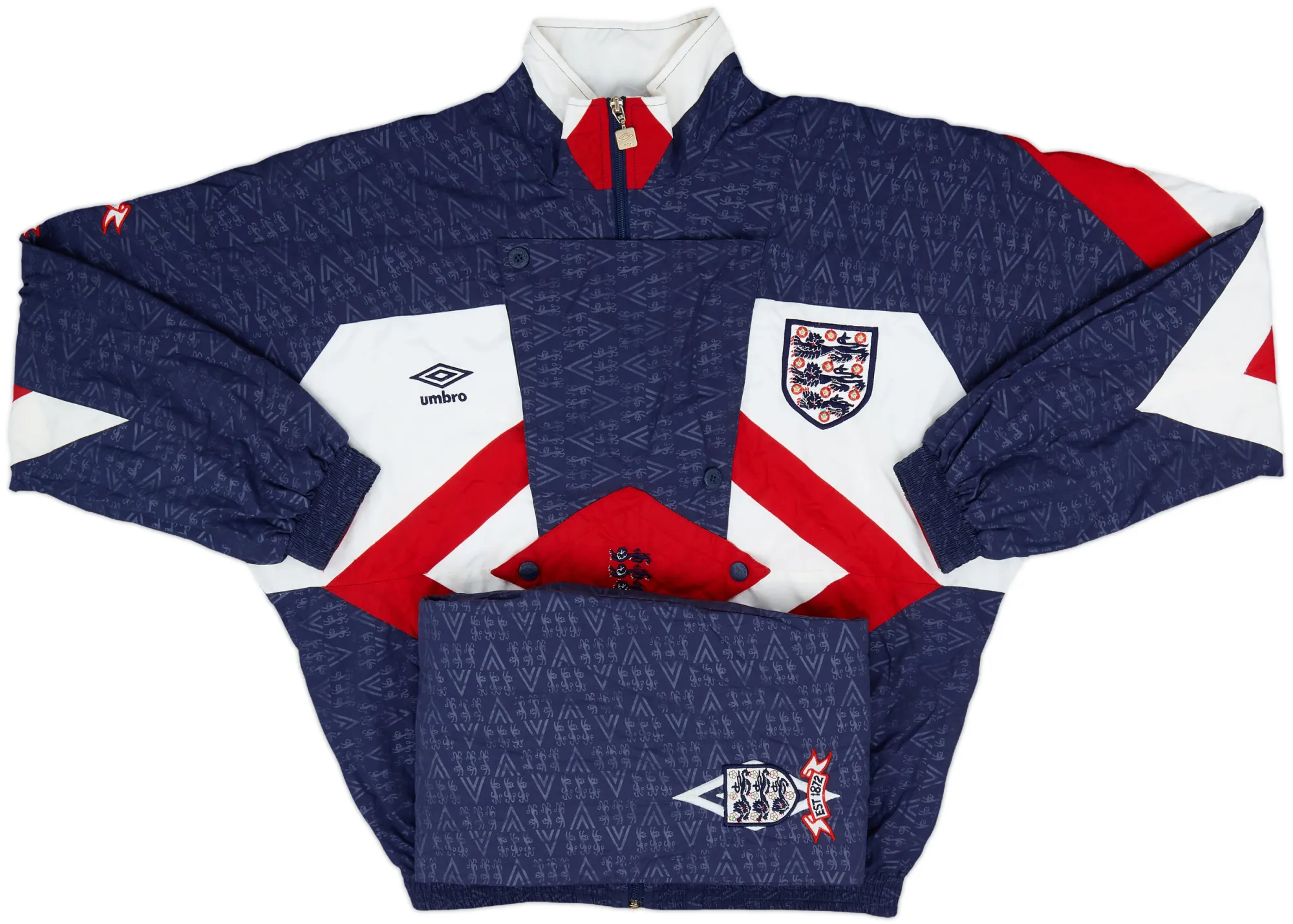 1990-92 England Umbro Tracksuit - 8/10 - (S)