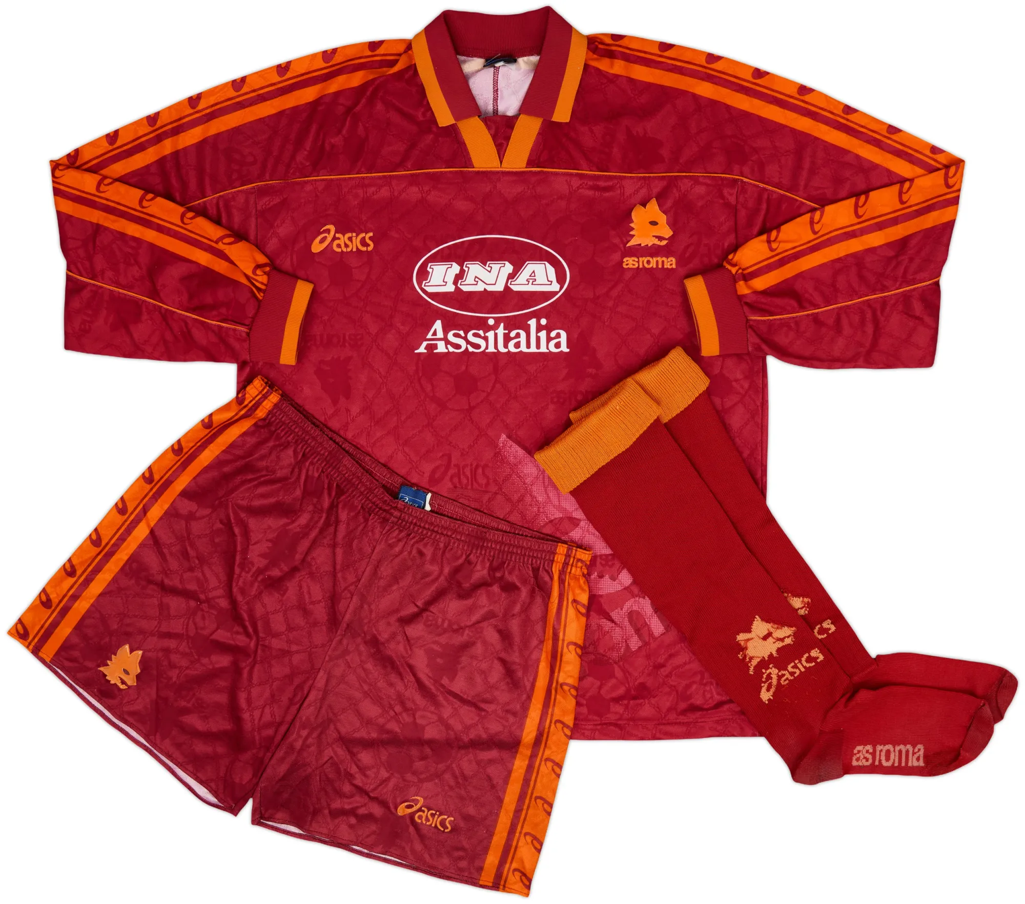 Asics Roma Mens LS Home Mini Kit 1995/96