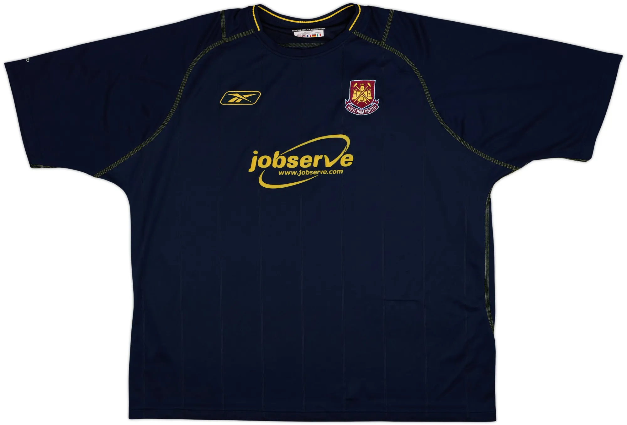 Reebok West Ham United Mens SS Away Shirt 2003/04