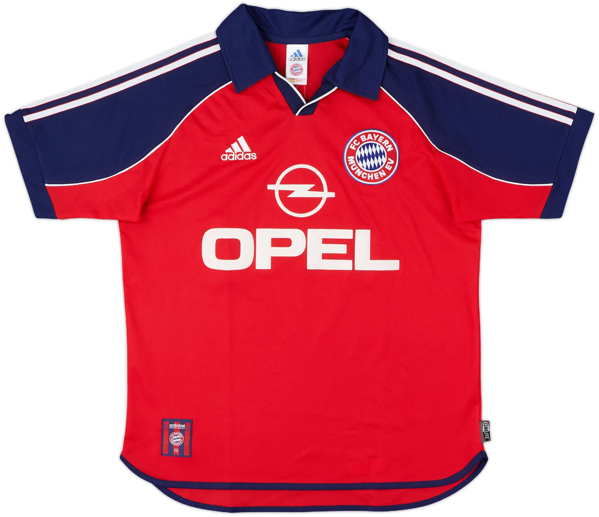 adidas Bayern Munich Boys SS Home Shirt 1999/01