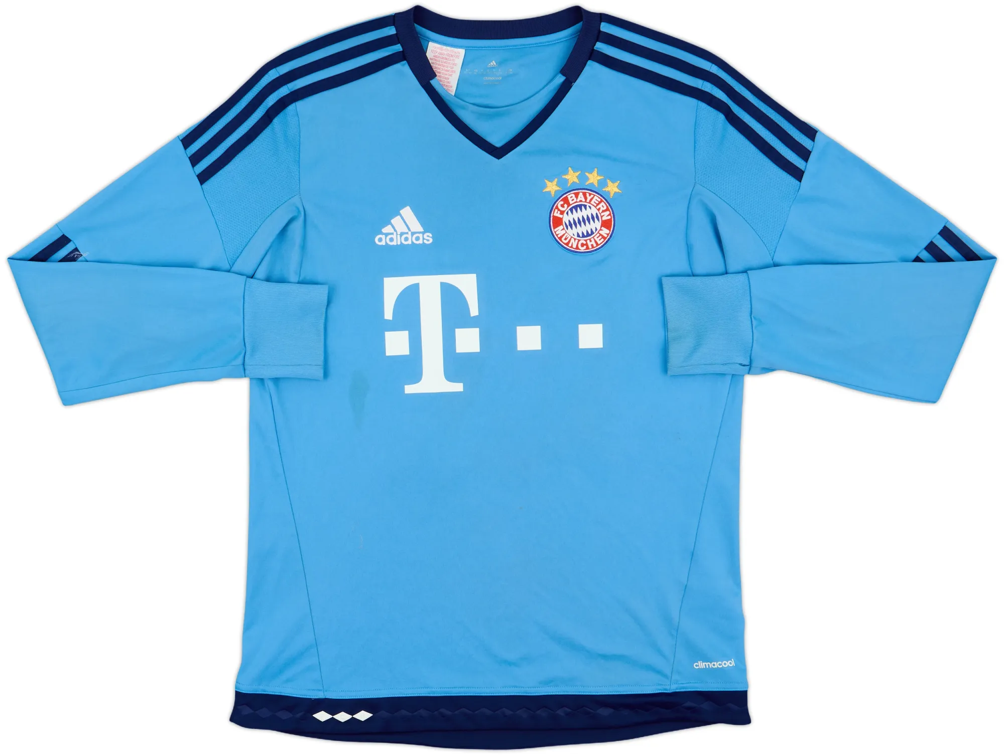 adidas Bayern Munich Boys LS Goalkeeper Home Shirt 2015/16