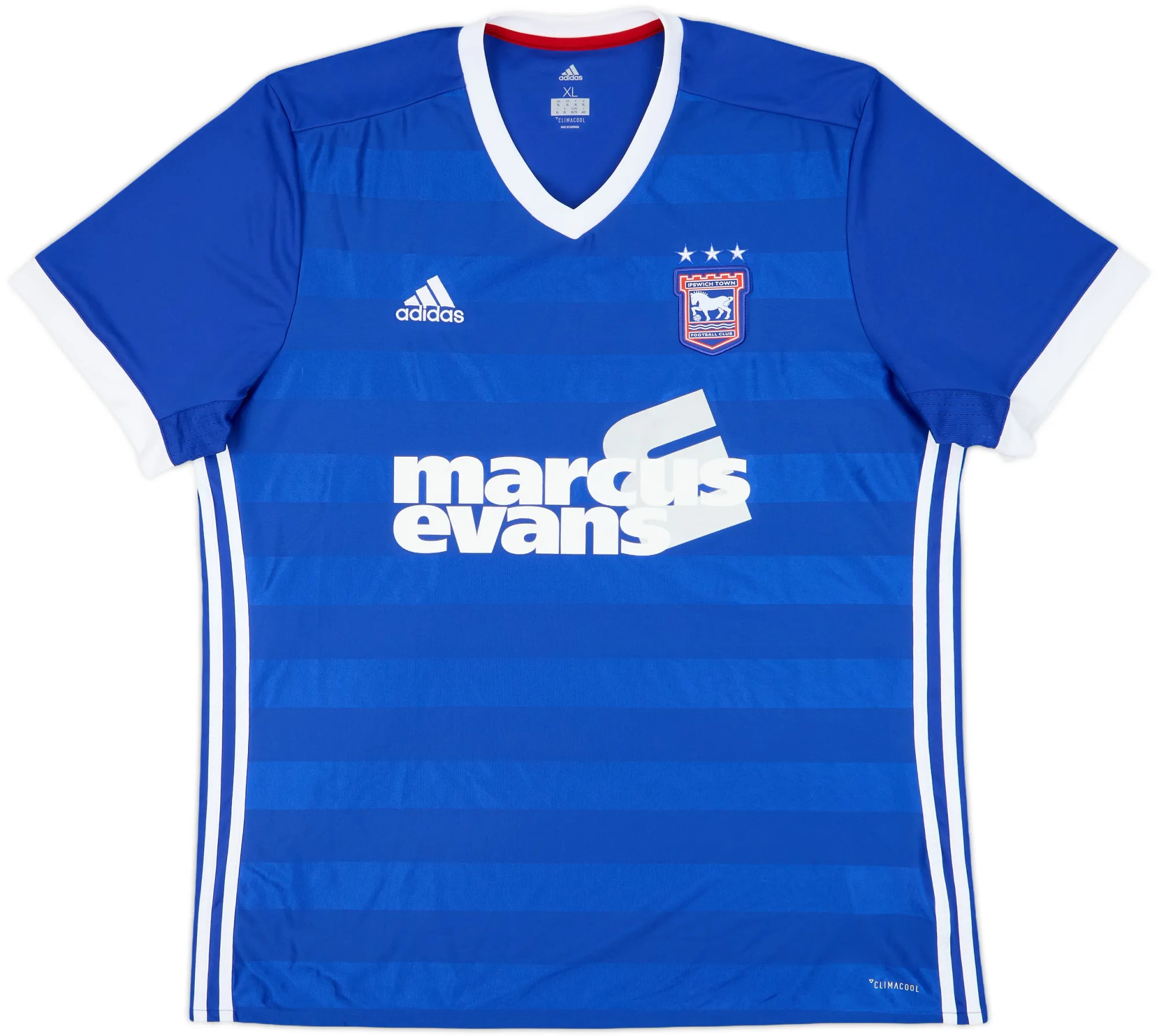 adidas Ipswich Town Mens SS Home Shirt 2017/18
