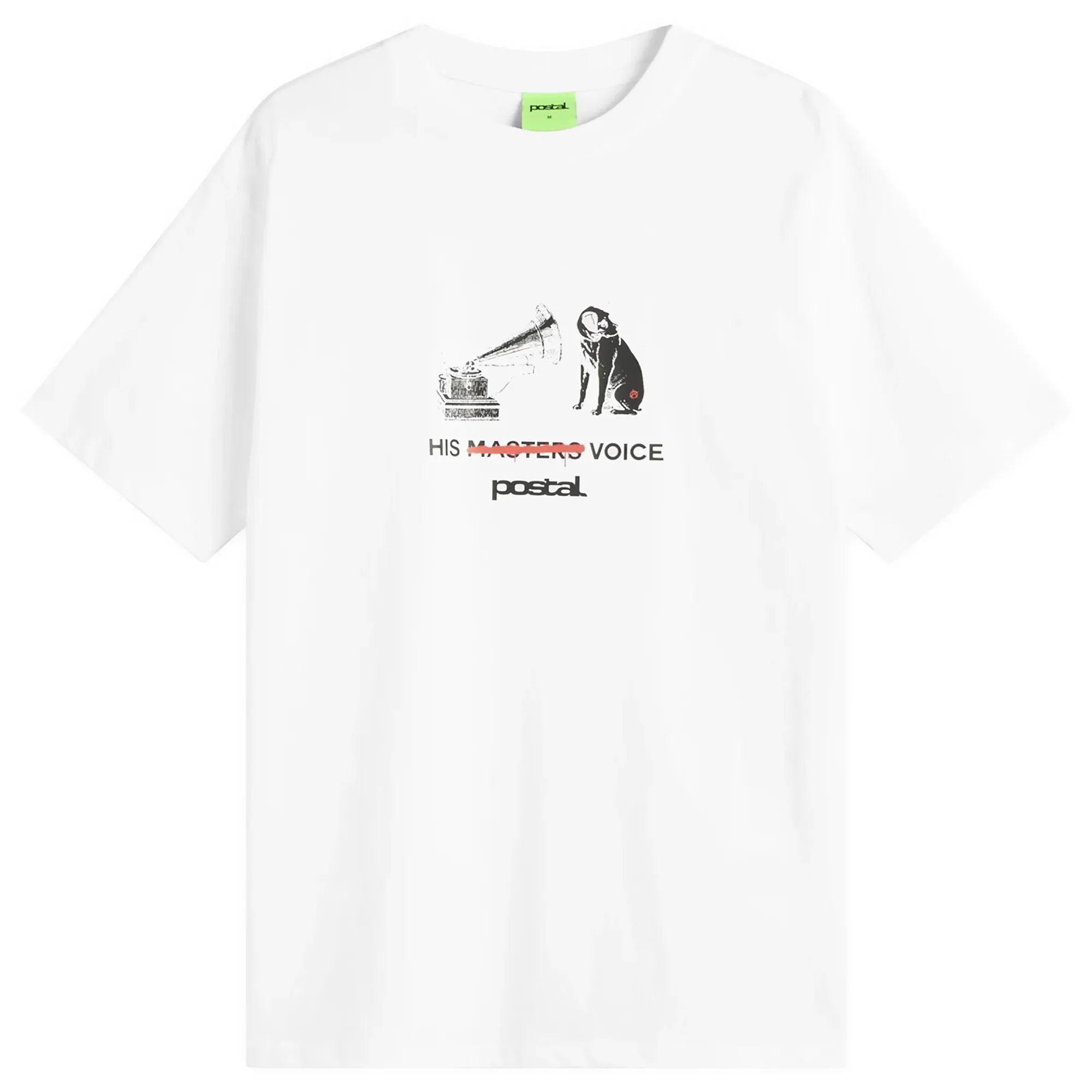POSTAL Men's His Masters Voice T-Shirt White