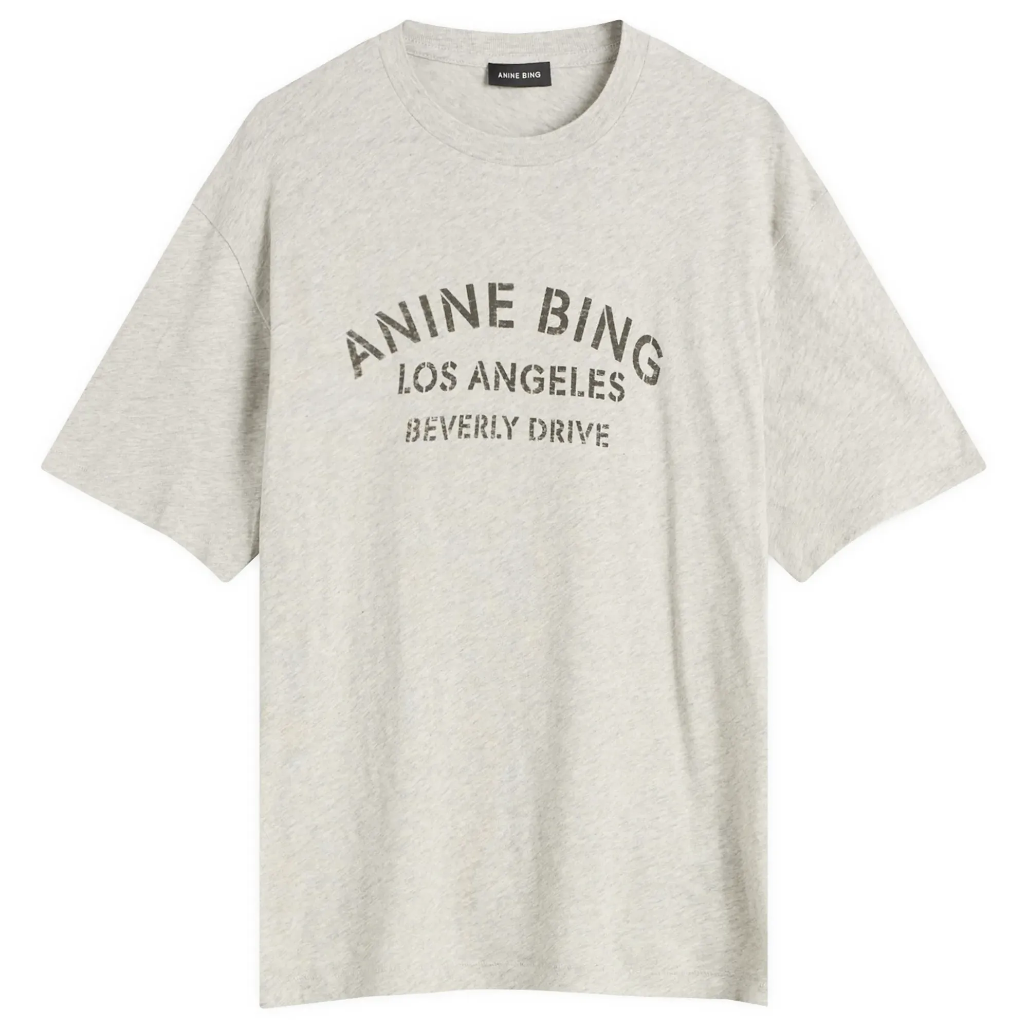 Anine Bing Women's Cohen Los Angeles Stencil T-Shirt Grey Melange