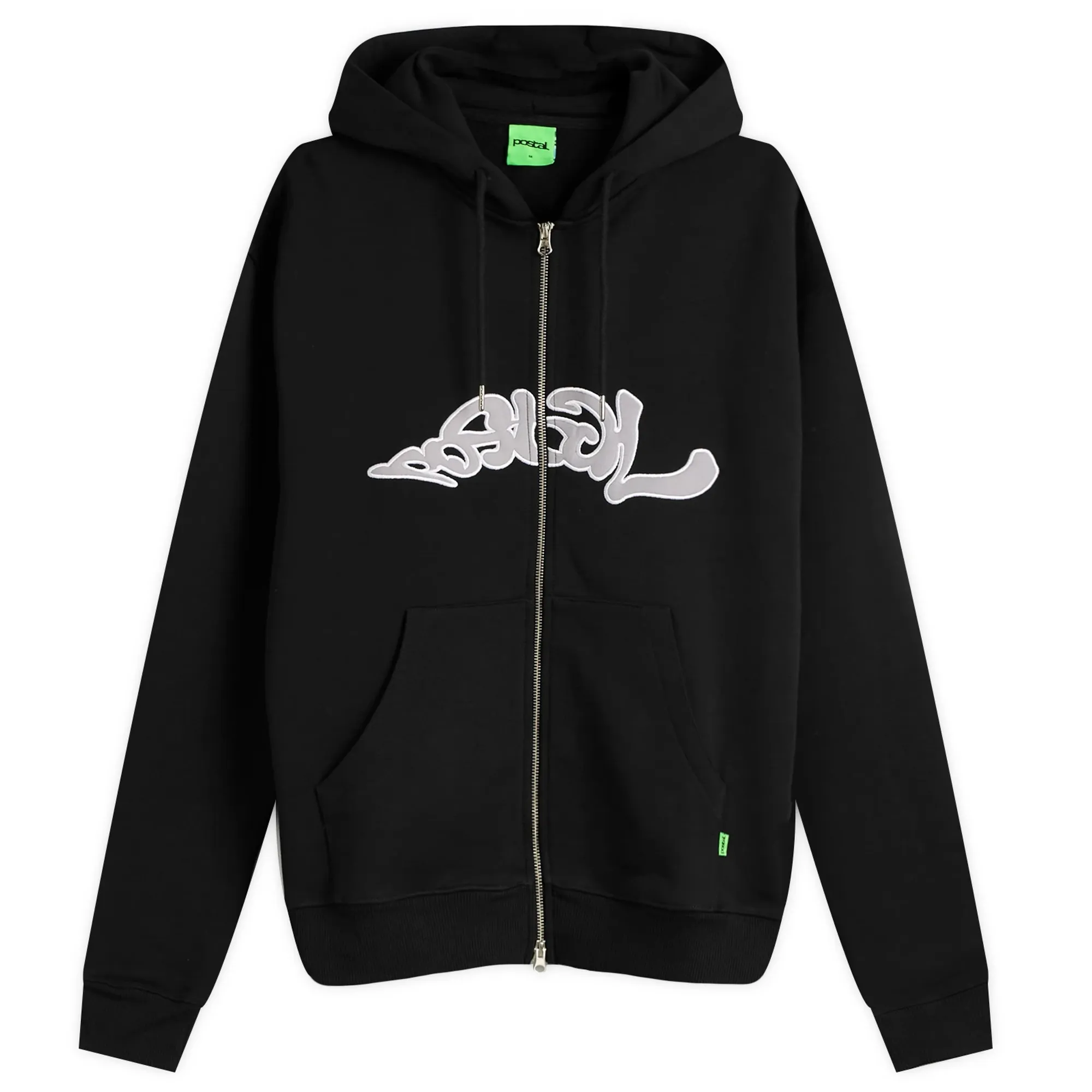 POSTAL Men's Trip Applique Zip Hoodie Black