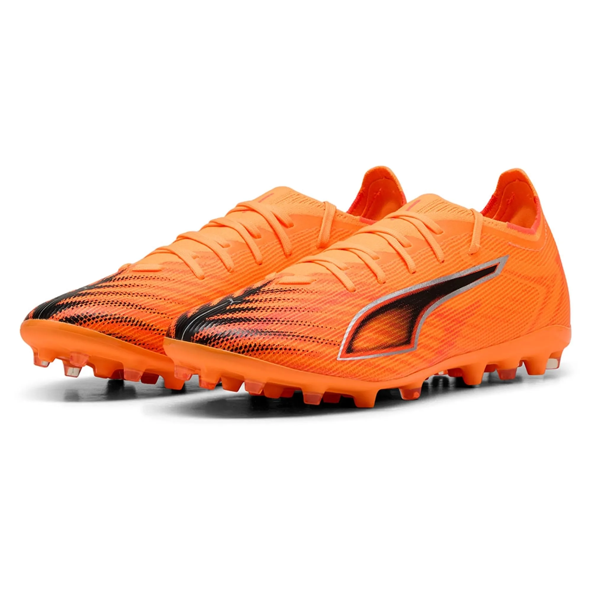 PUMA Ultra 6 Match MG Football Boots Unisex, Heat Fire/Black/Glowing Red, size 10