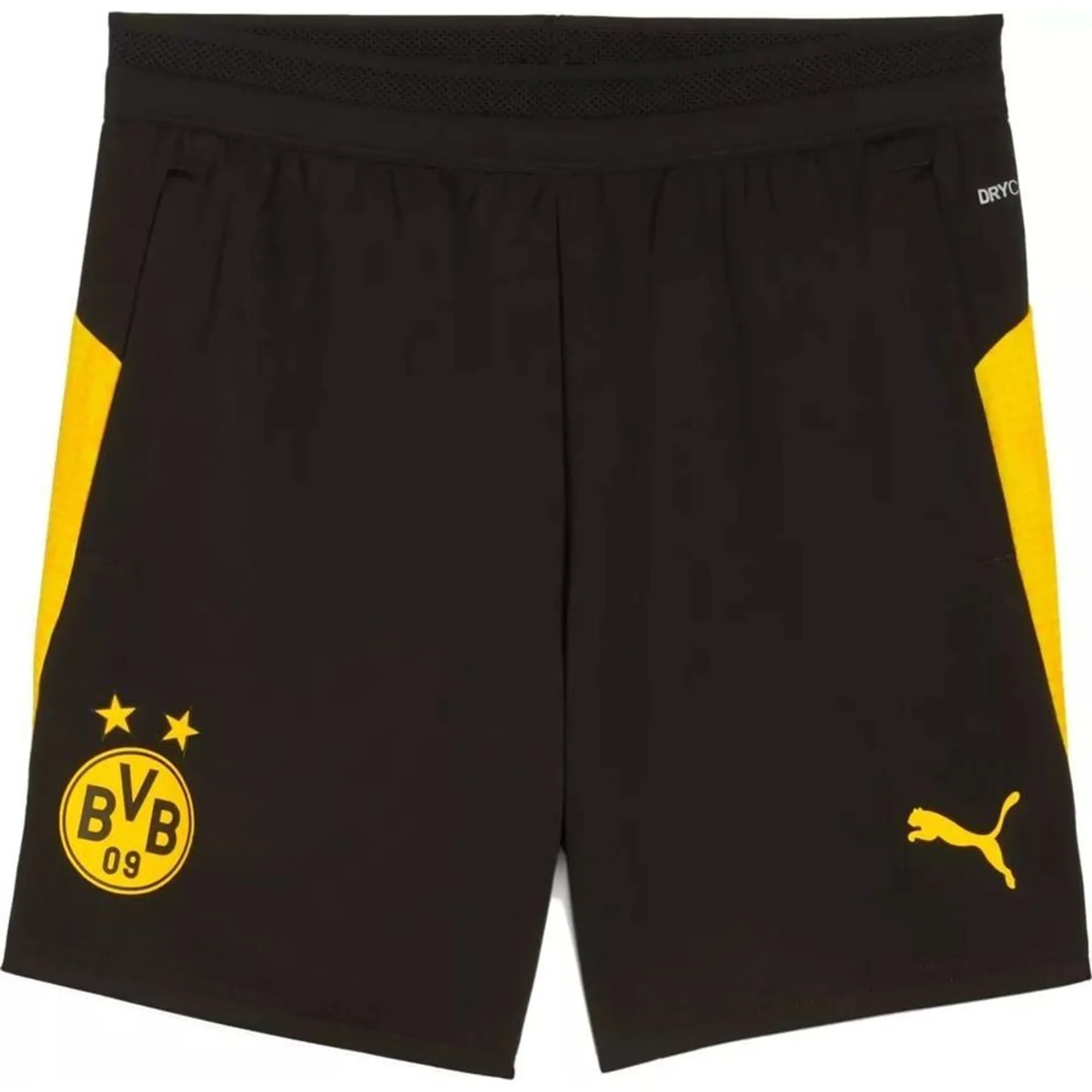 PUMA Borussia Dortmund Training Shorts Youth, Black/Faster Yellow