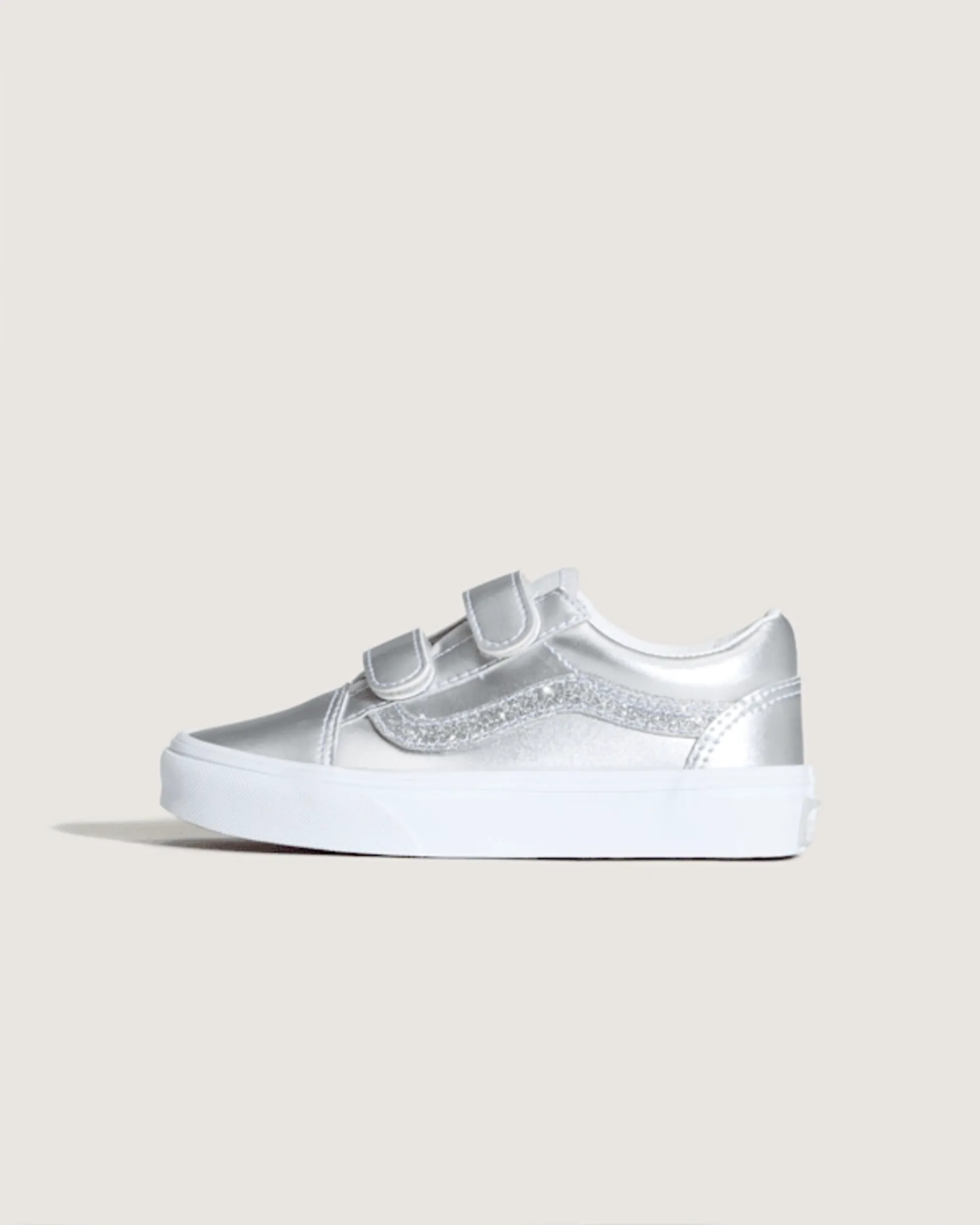 Vans - Kids Old Skool V Shoes (4-8 Years), White