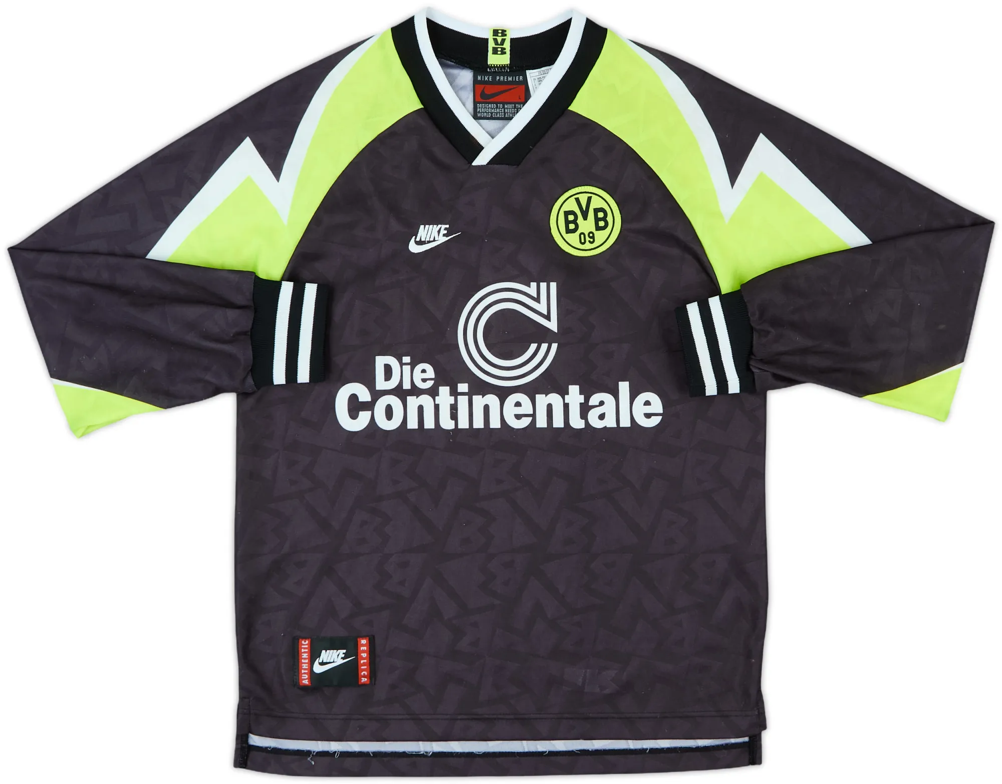 Nike Borussia Dortmund Boys LS Away Shirt 1995/96