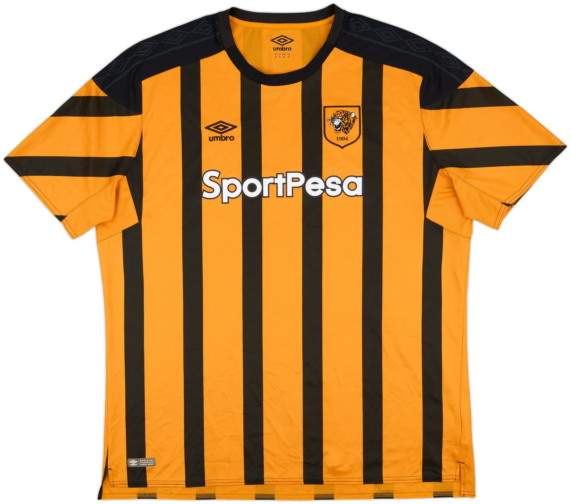 Umbro Hull City Mens SS Home Shirt 2017/18