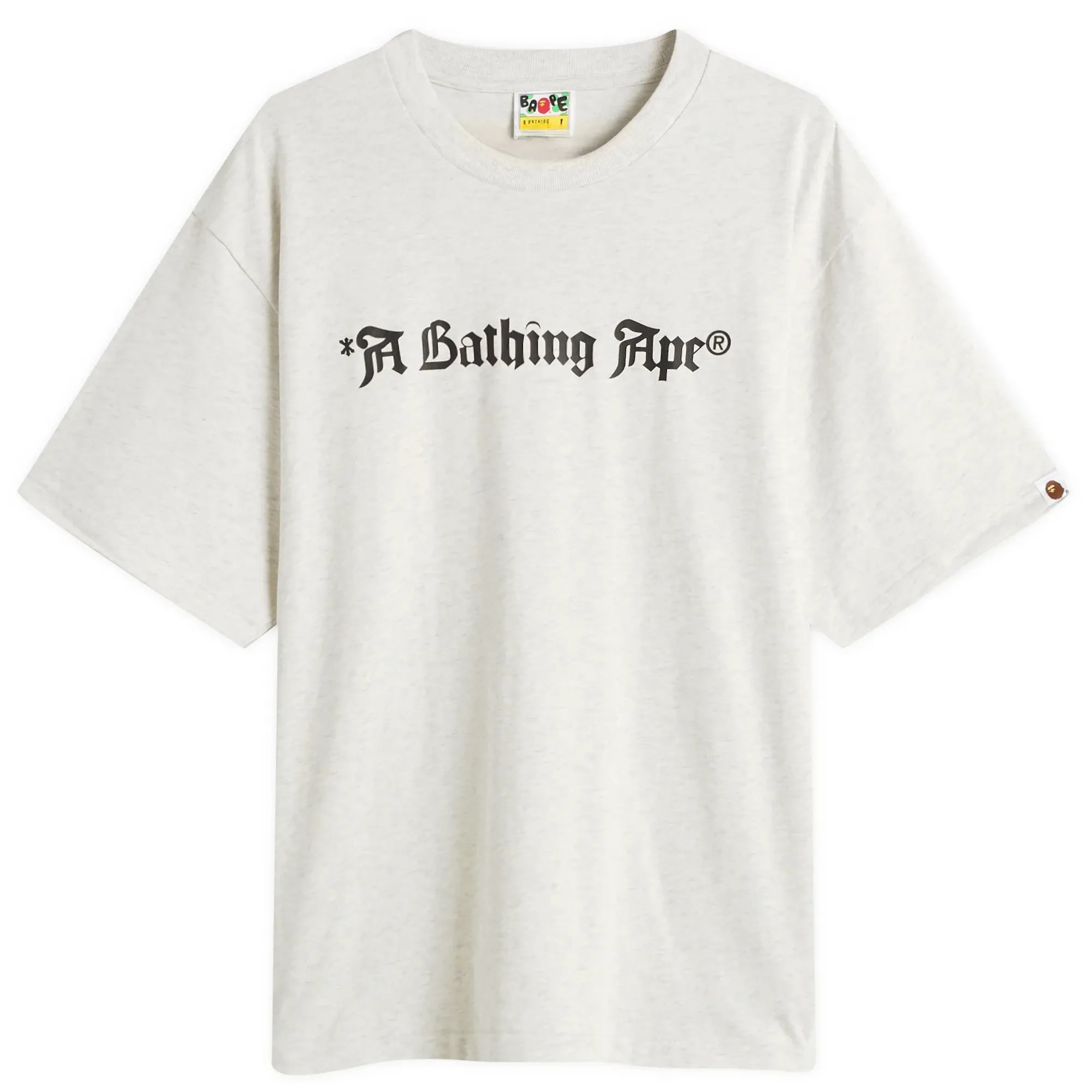 A Bathing Ape Men's Gothic Logo T-Shirt Gray