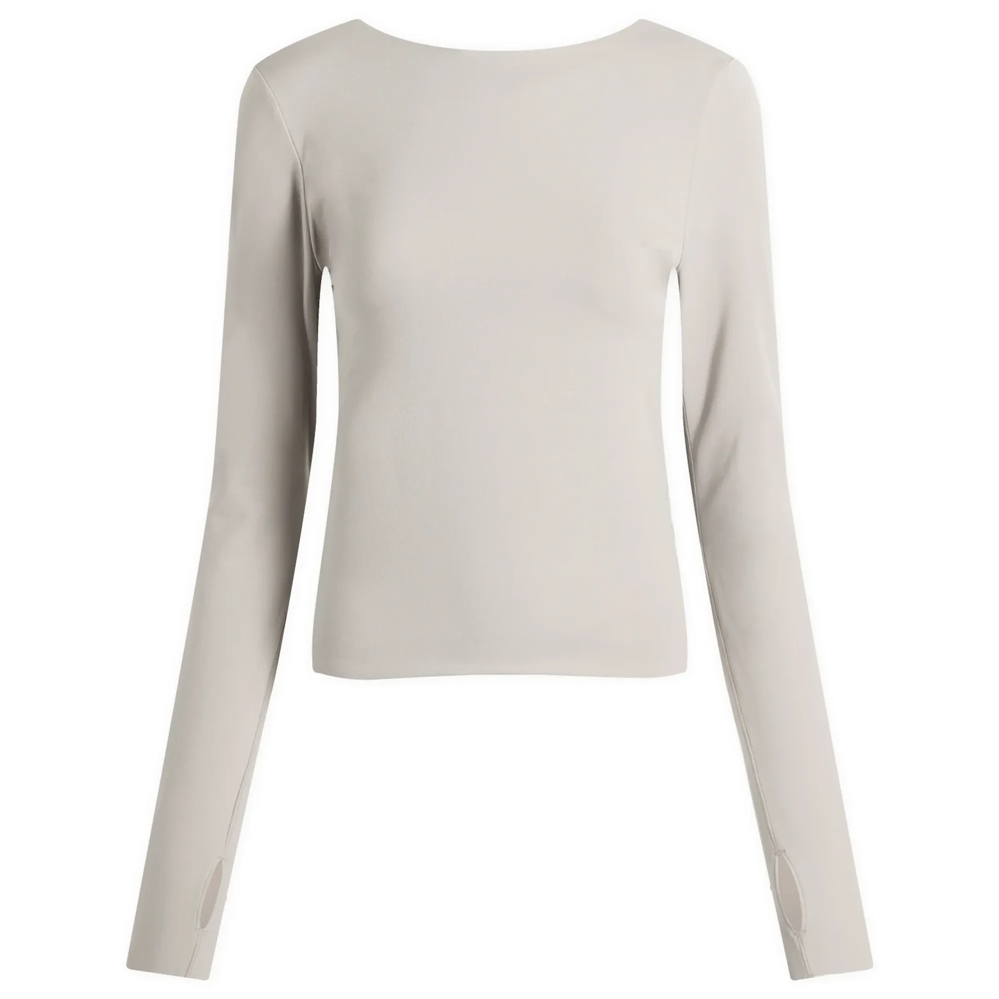 Nike Women's Zenvy Long Sleeve T-Shirt Grey/White