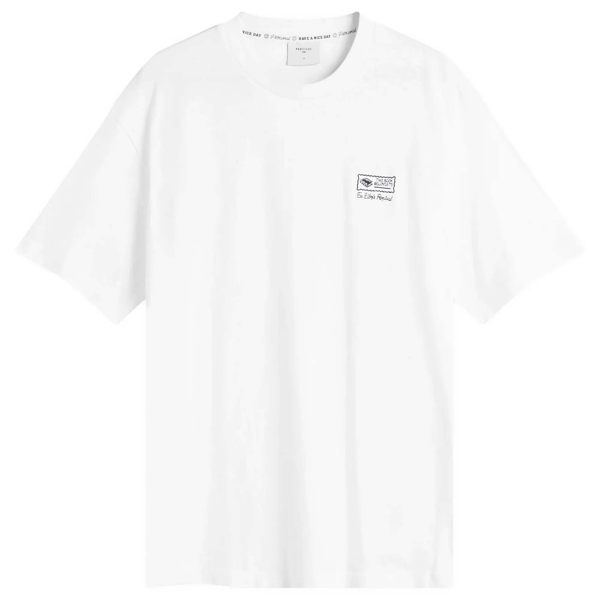 Percival Men's Ex Libris Oversized T-Shirt White