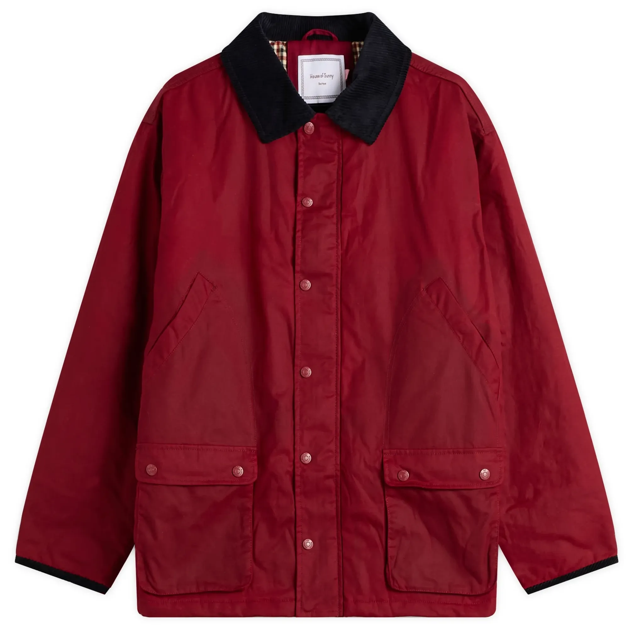 House Of Sunny Women's Wax Rain Jacket Wine