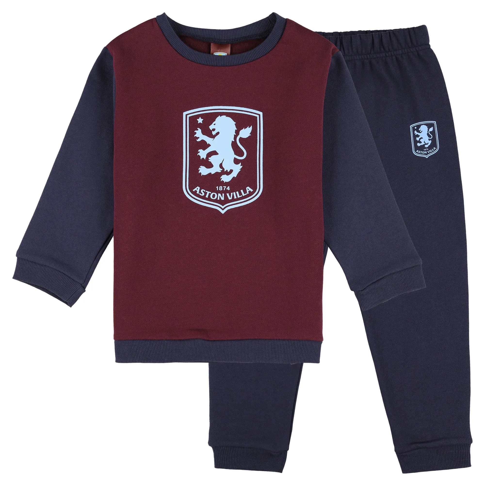 Aston Villa Sweatshirt and Joggers Set - Navy/Claret - Infants