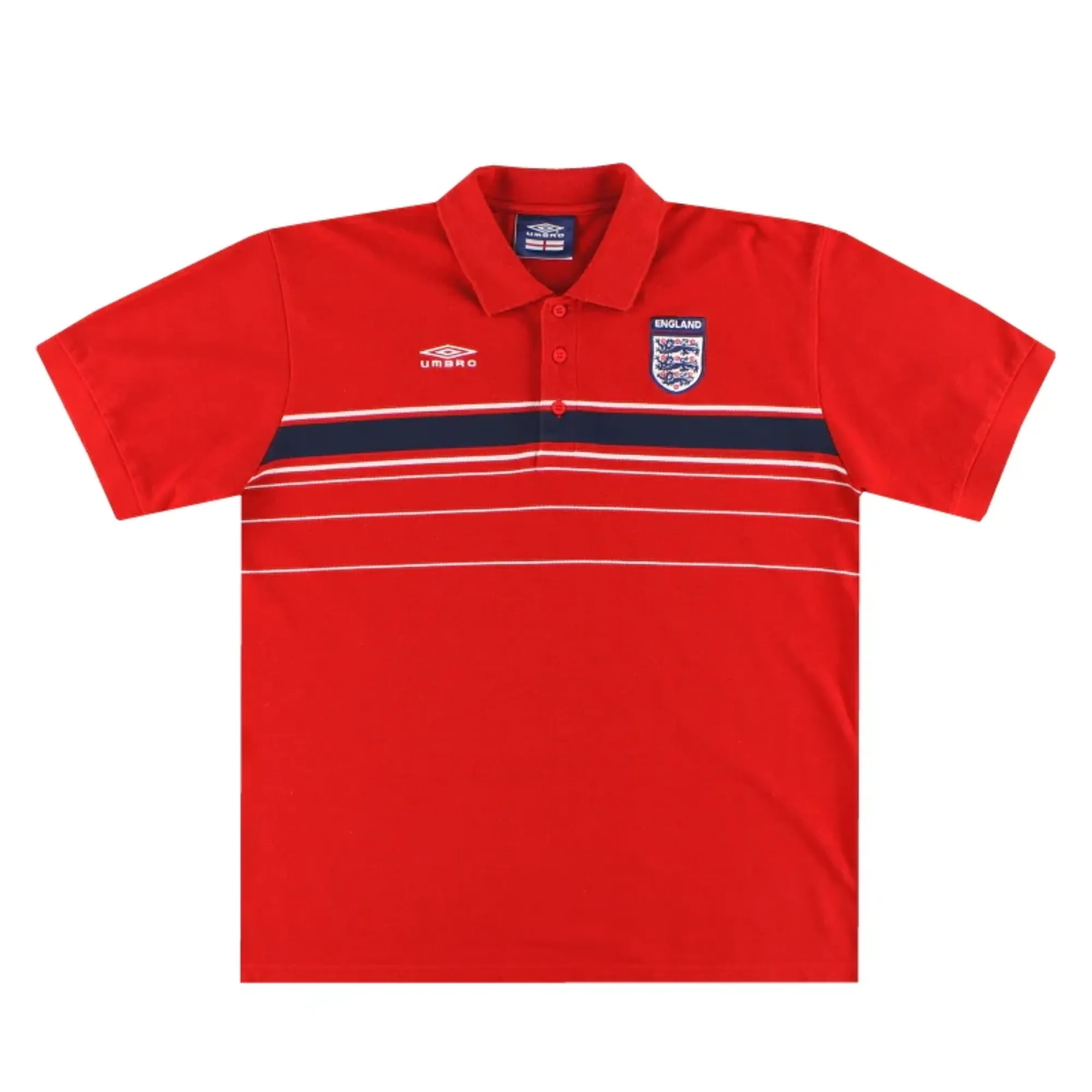 2001-03 England Umbro Polo Shirt L - England / Excellent 