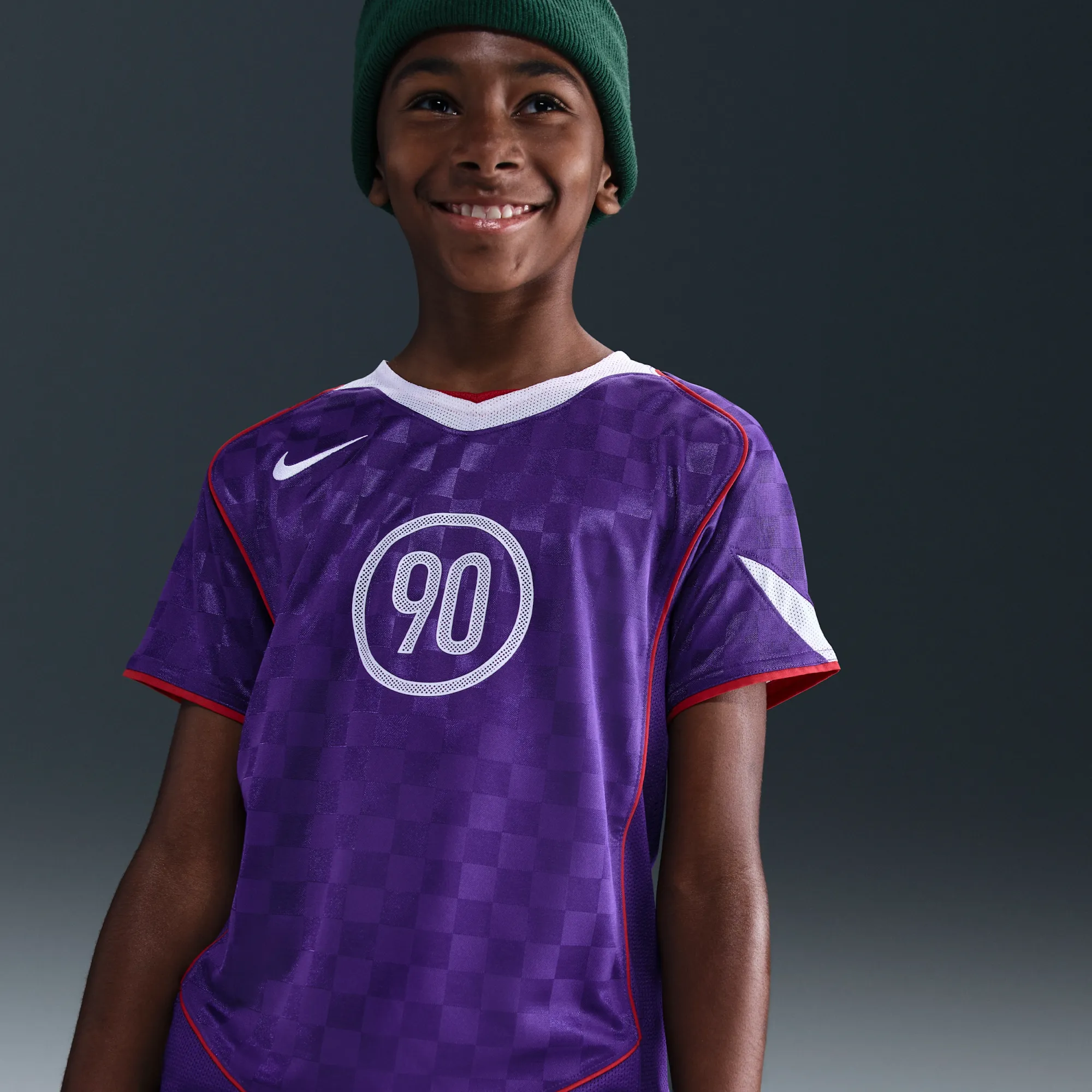 Nike Total 90 Older Kids' Dri-FIT Football Shirt - Purple - Polyester
