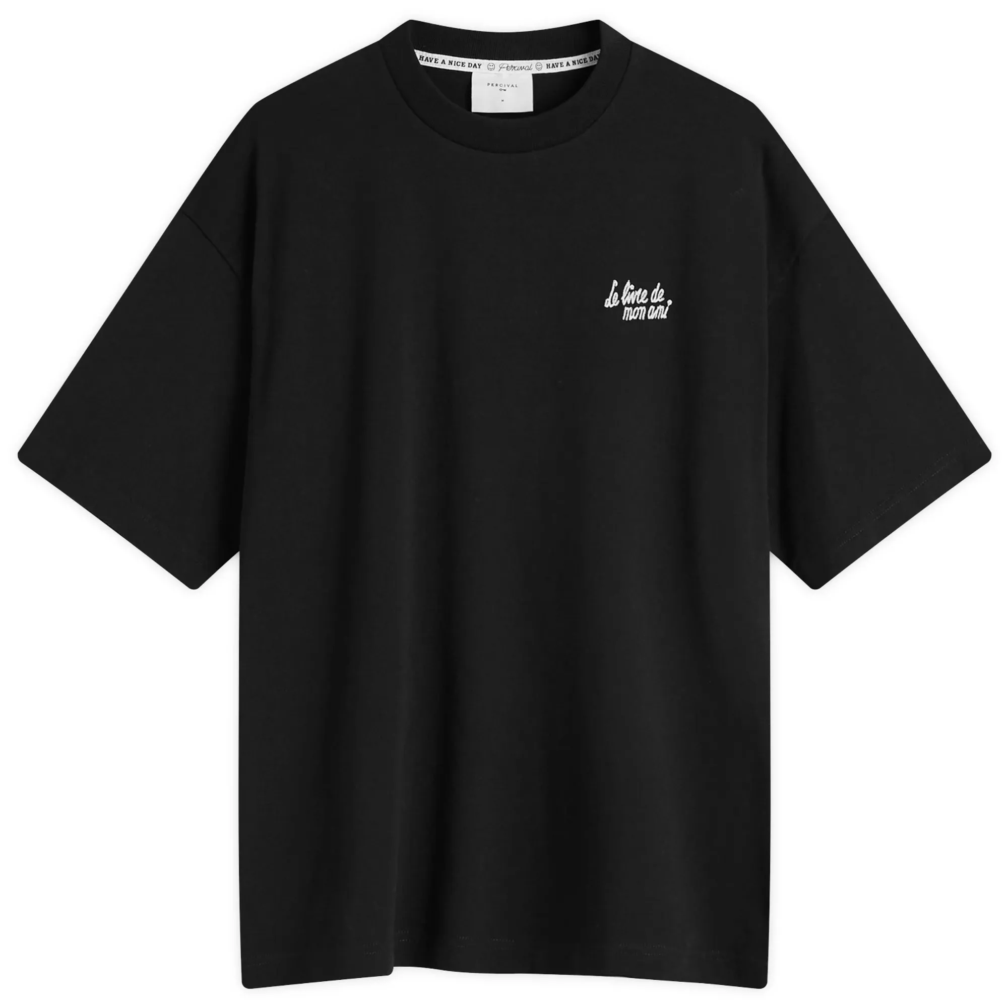Percival Men's Le Livre De Mon Ami Oversized T-Shirt Black