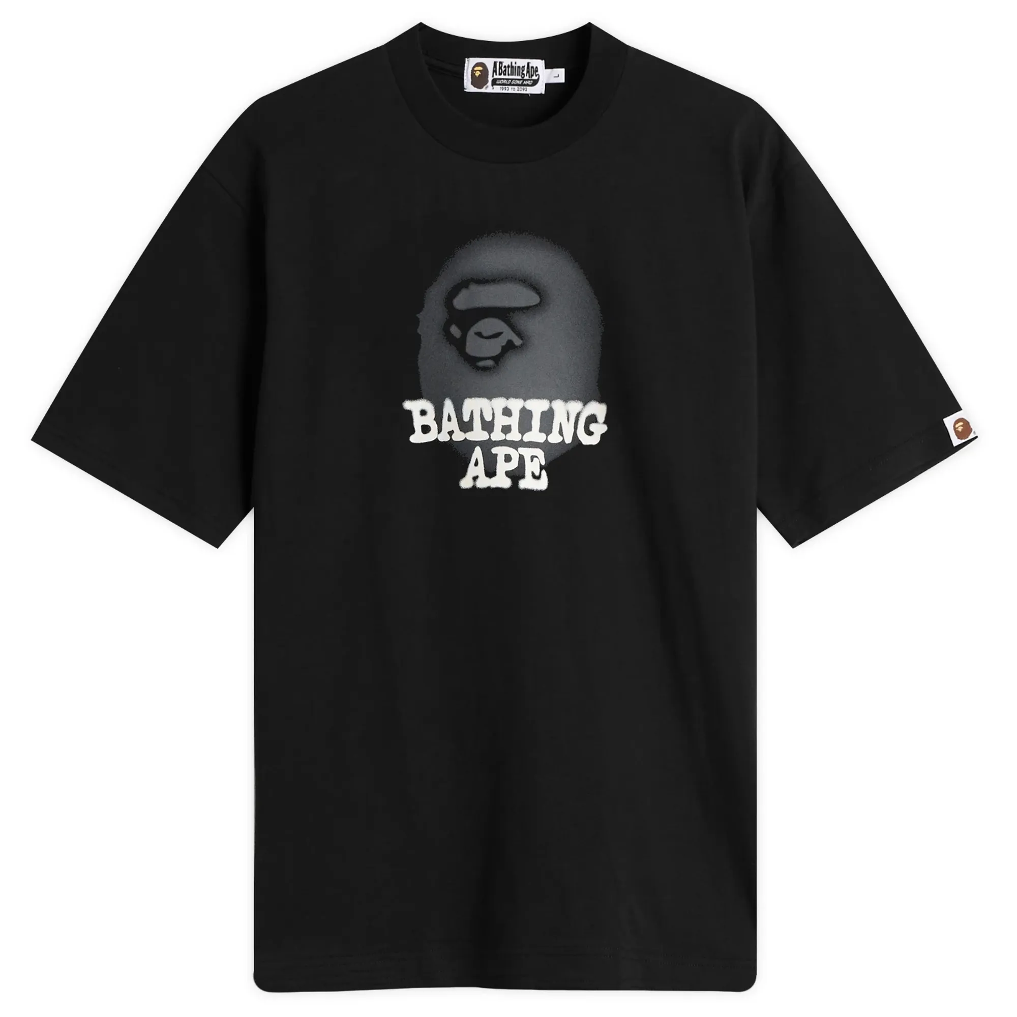 A Bathing Ape Men's Spray Ape Head Logo T-Shirt Black