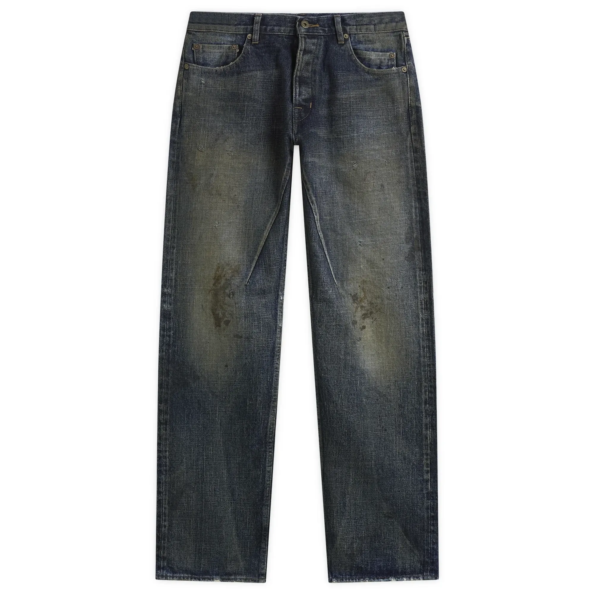 Rick Owens DRKSHDW Men's Kurdt Straight Leg Jean Vintager Indigo
