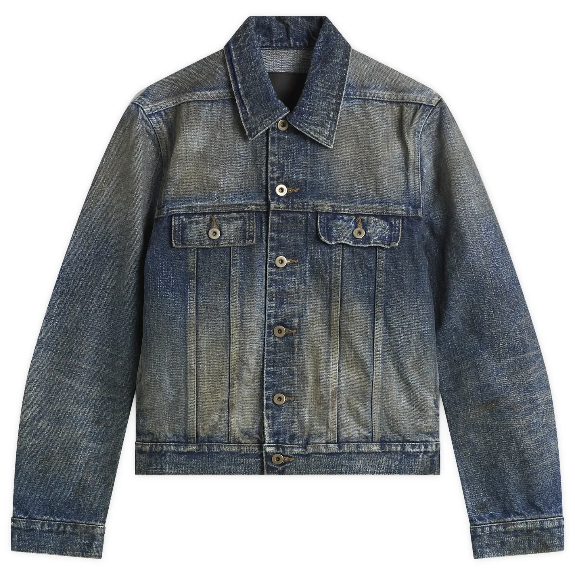 Rick Owens DRKSHDW Men's Denim Trucker Jacket Vintager Indigo