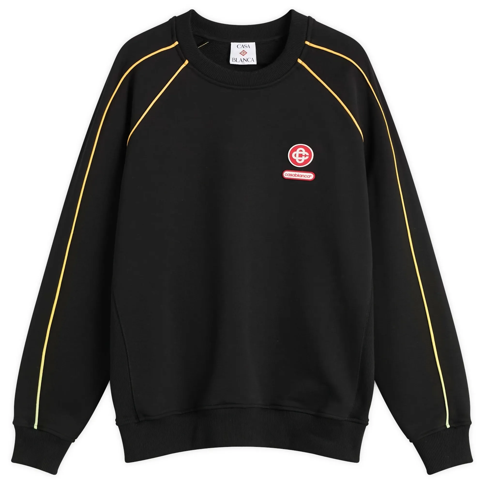 Casablanca Men's Black Loopback Gradient Piping Raglan Sweatshirt