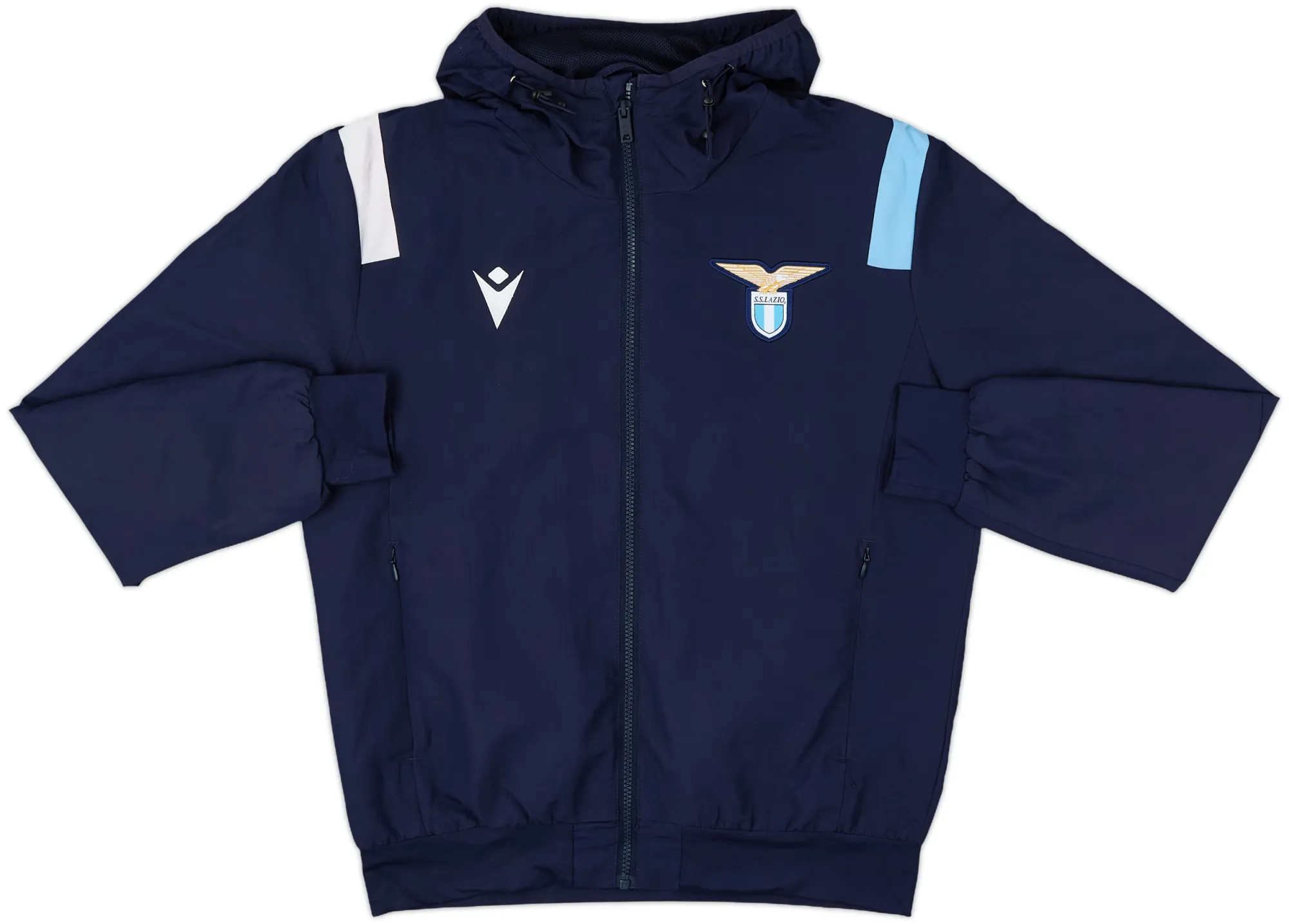 2020-21 Lazio Macron Hooded Track Jacket - 8/10 - (S)