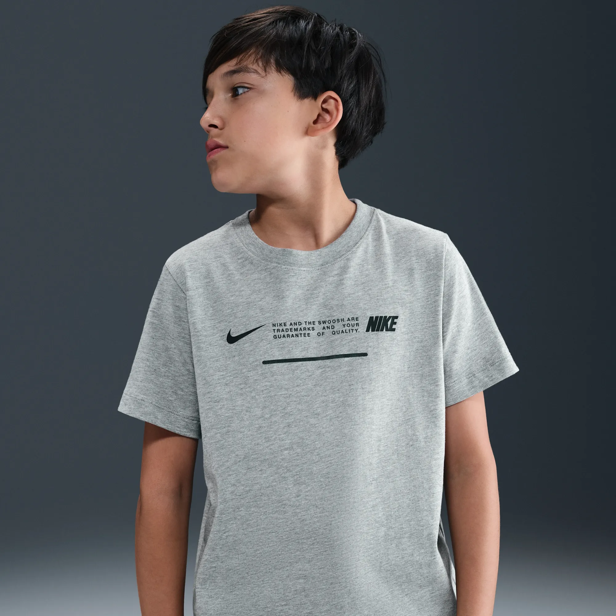 Nike Sportswear Older Kids' T-Shirt - Grey - Cotton