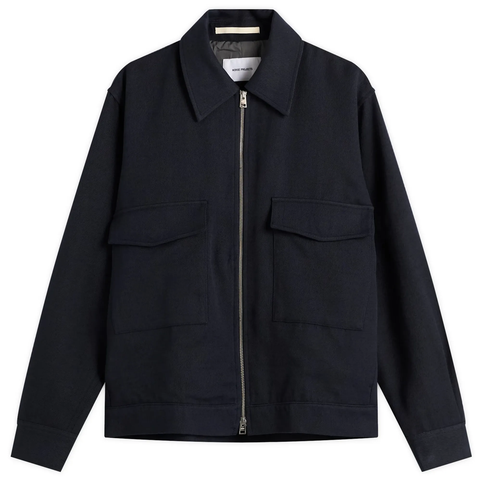 Norse Projects Men's Aksel Cavalry Cotton Wool Windstopper Jacket Dark Navy