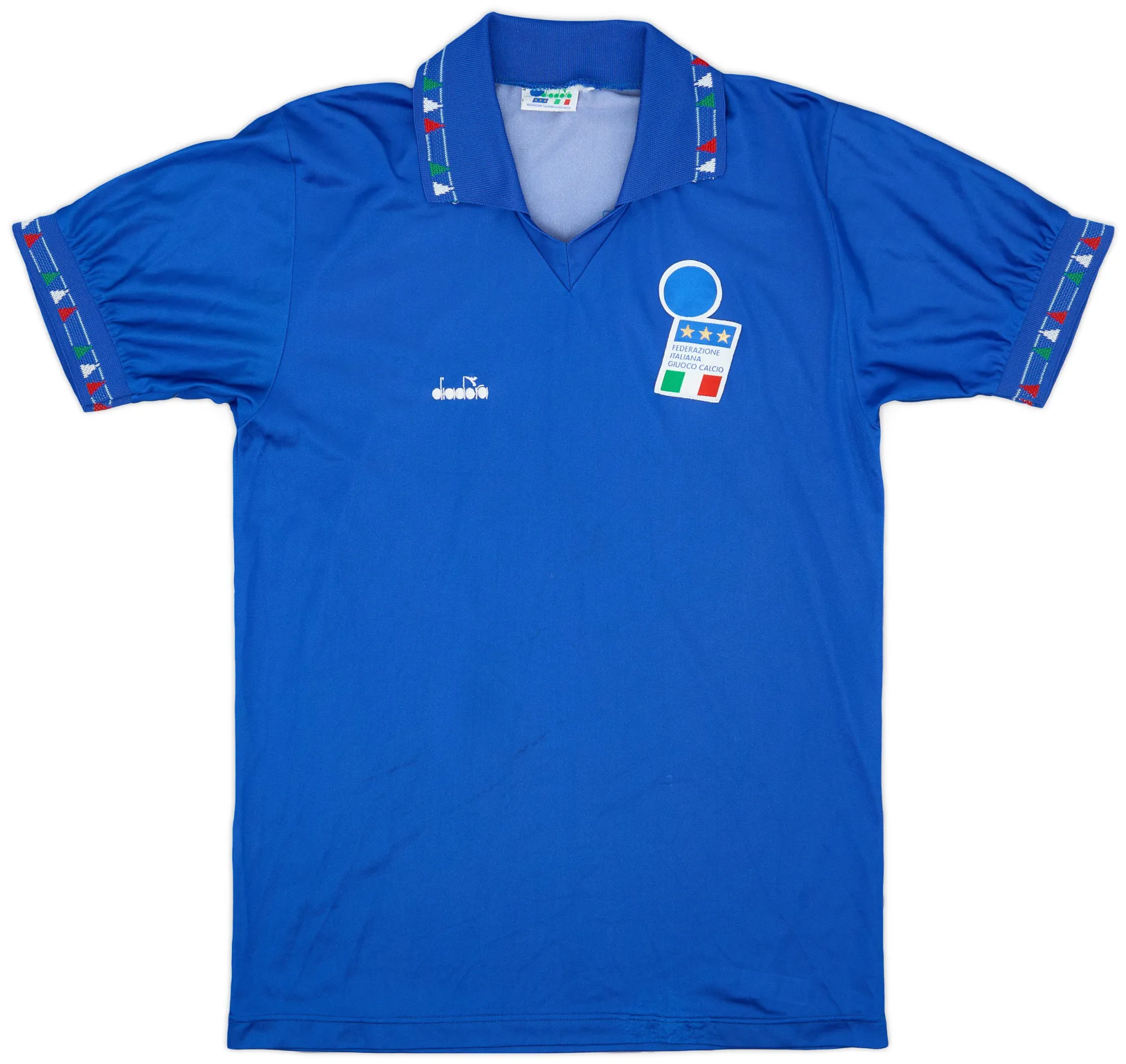 Diadora Italy Mens SS Home Shirt 1992