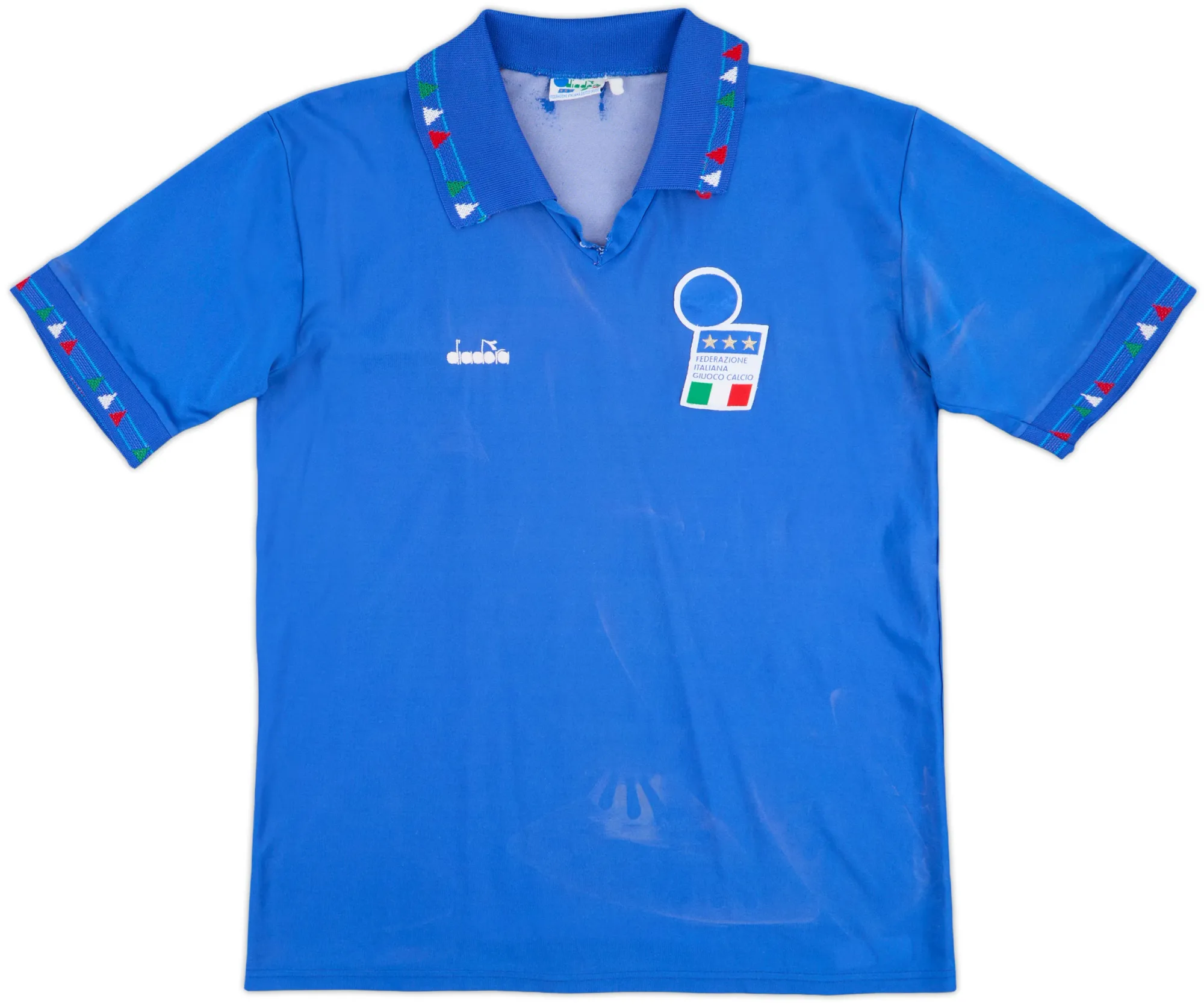 Diadora Italy Mens SS Home Shirt 1992