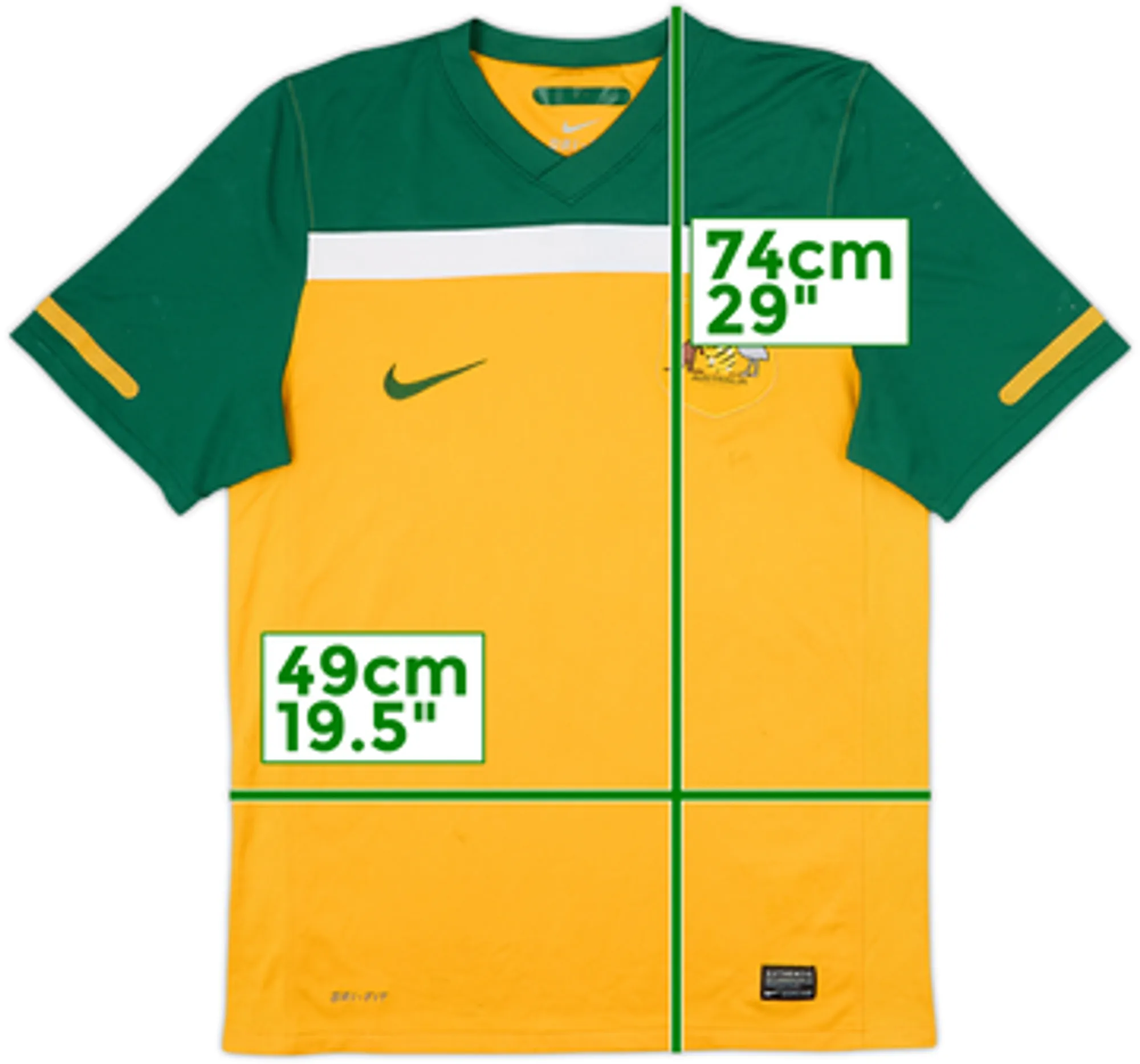 Nike Australia Mens SS Home Shirt 2010