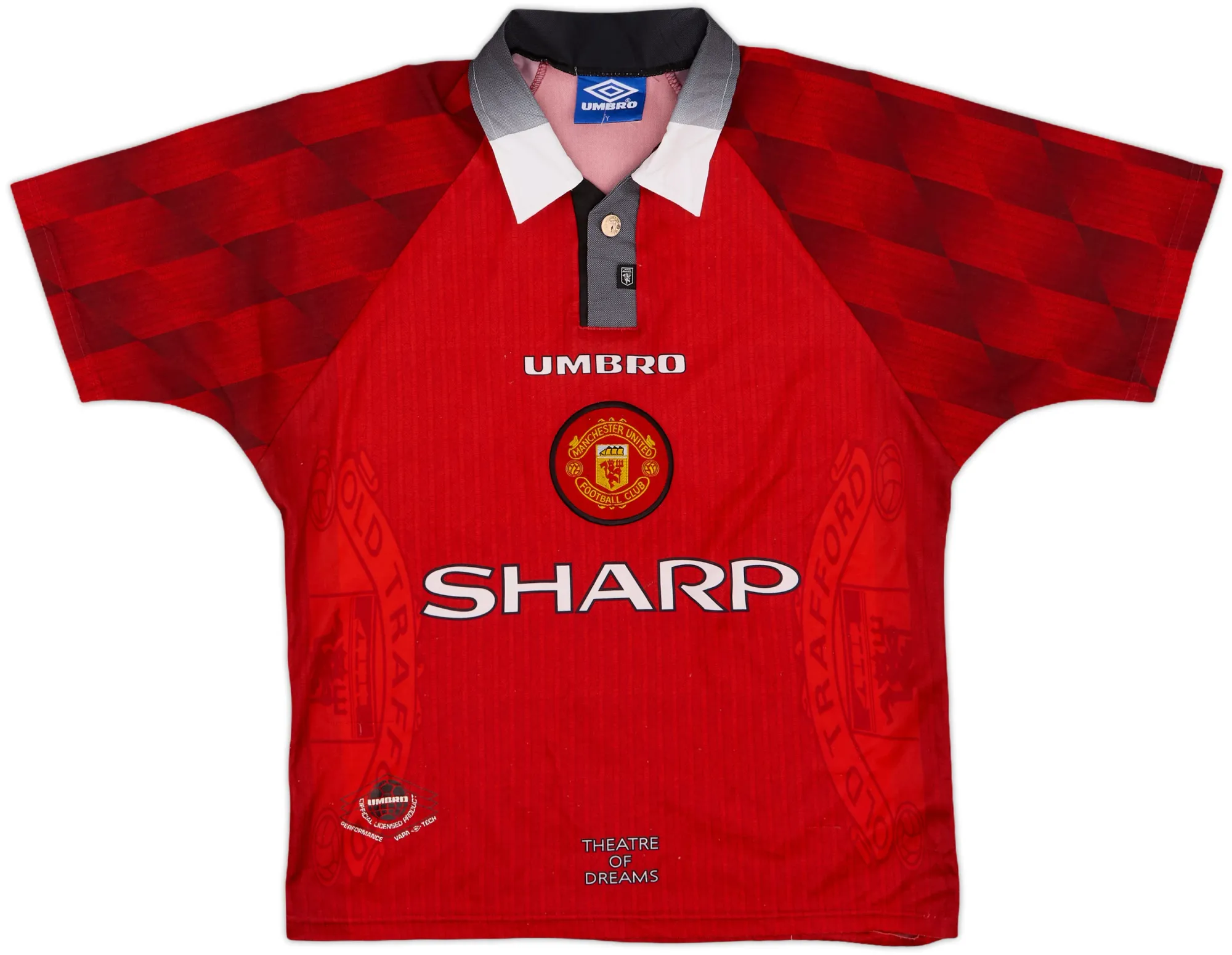 Umbro Manchester United Mens SS Home Shirt 1996/98