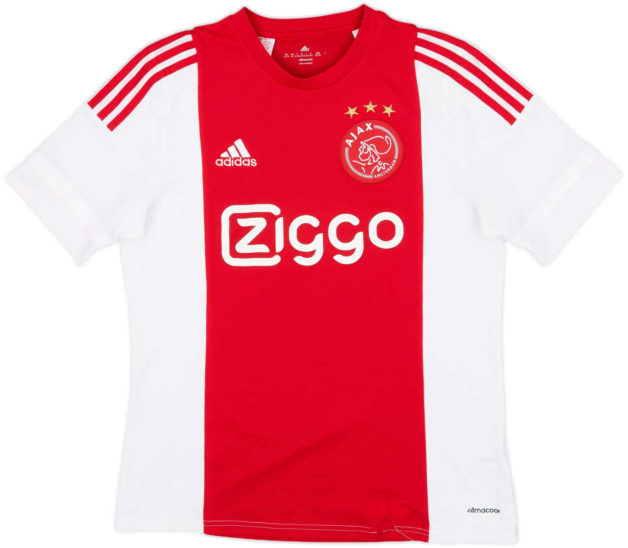 adidas Ajax Boys SS Home Shirt 2015/16