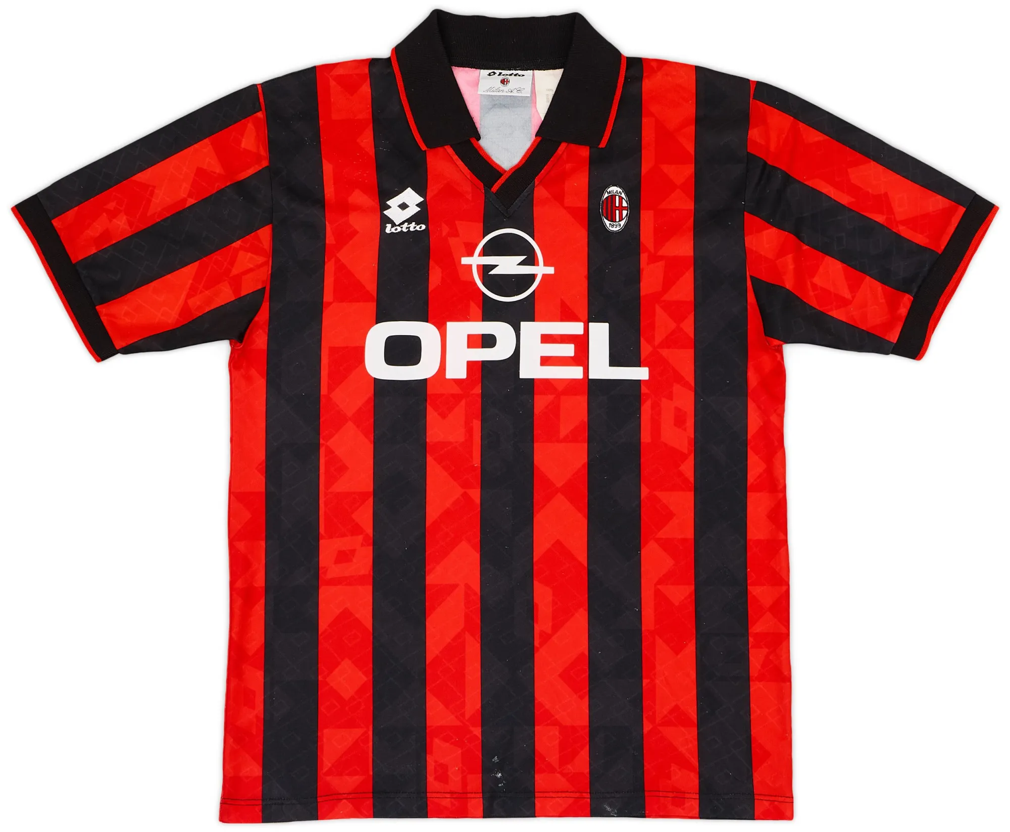 Lotto AC Milan Boys SS Home Shirt 1995/96