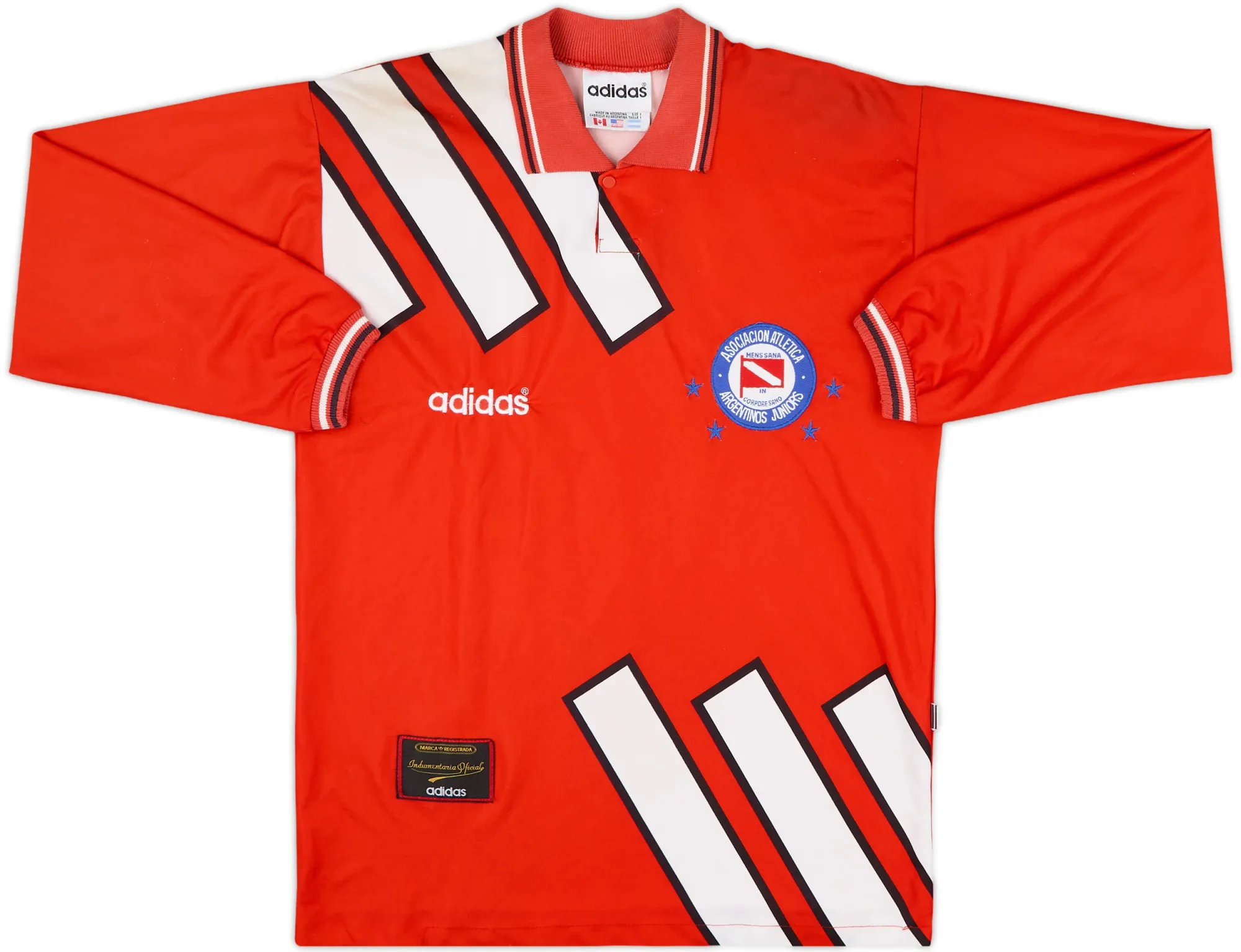 adidas Argentinos Juniors Kids LS Home Shirt 1997/98