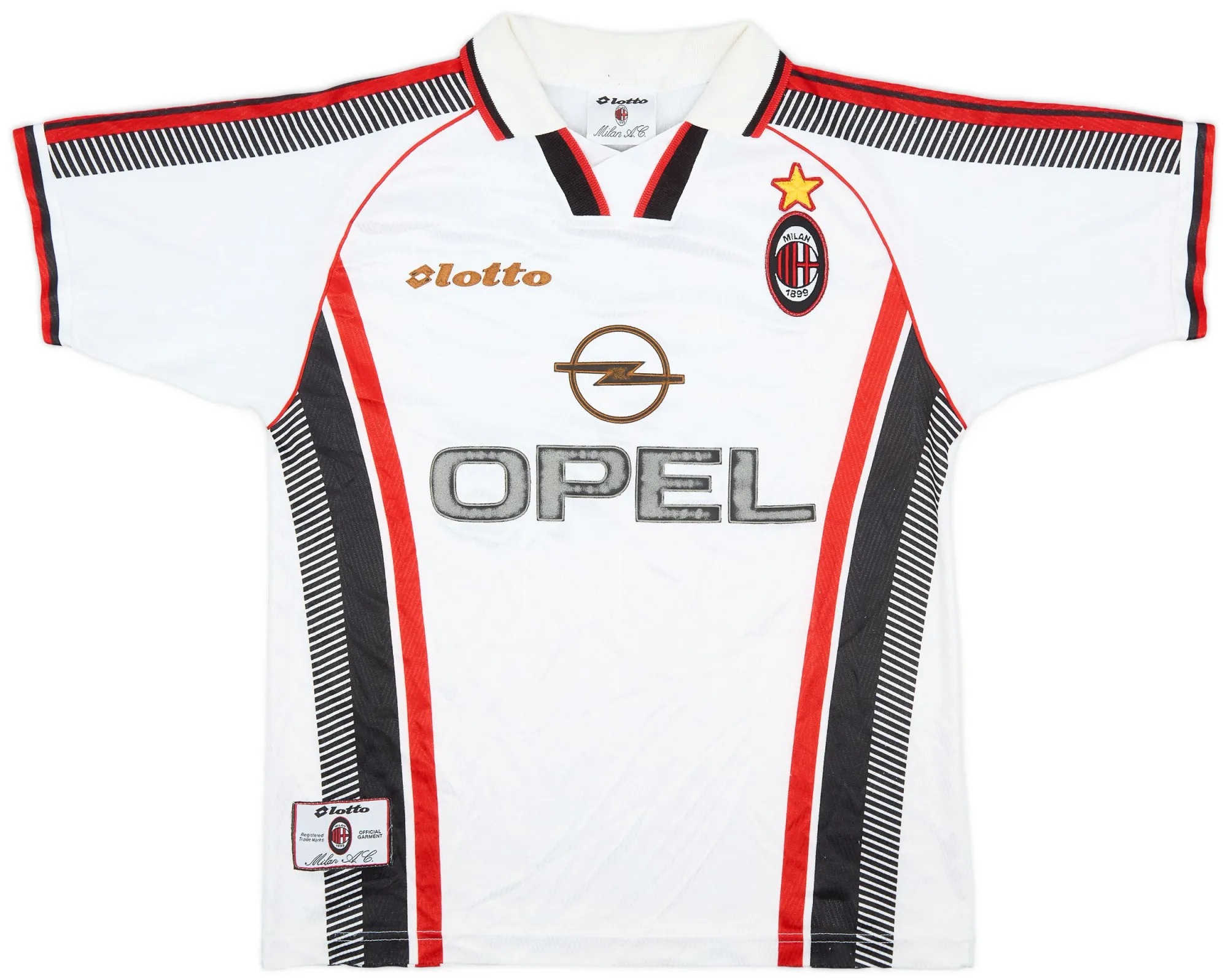 Lotto AC Milan Mens SS Away Shirt 1997/98
