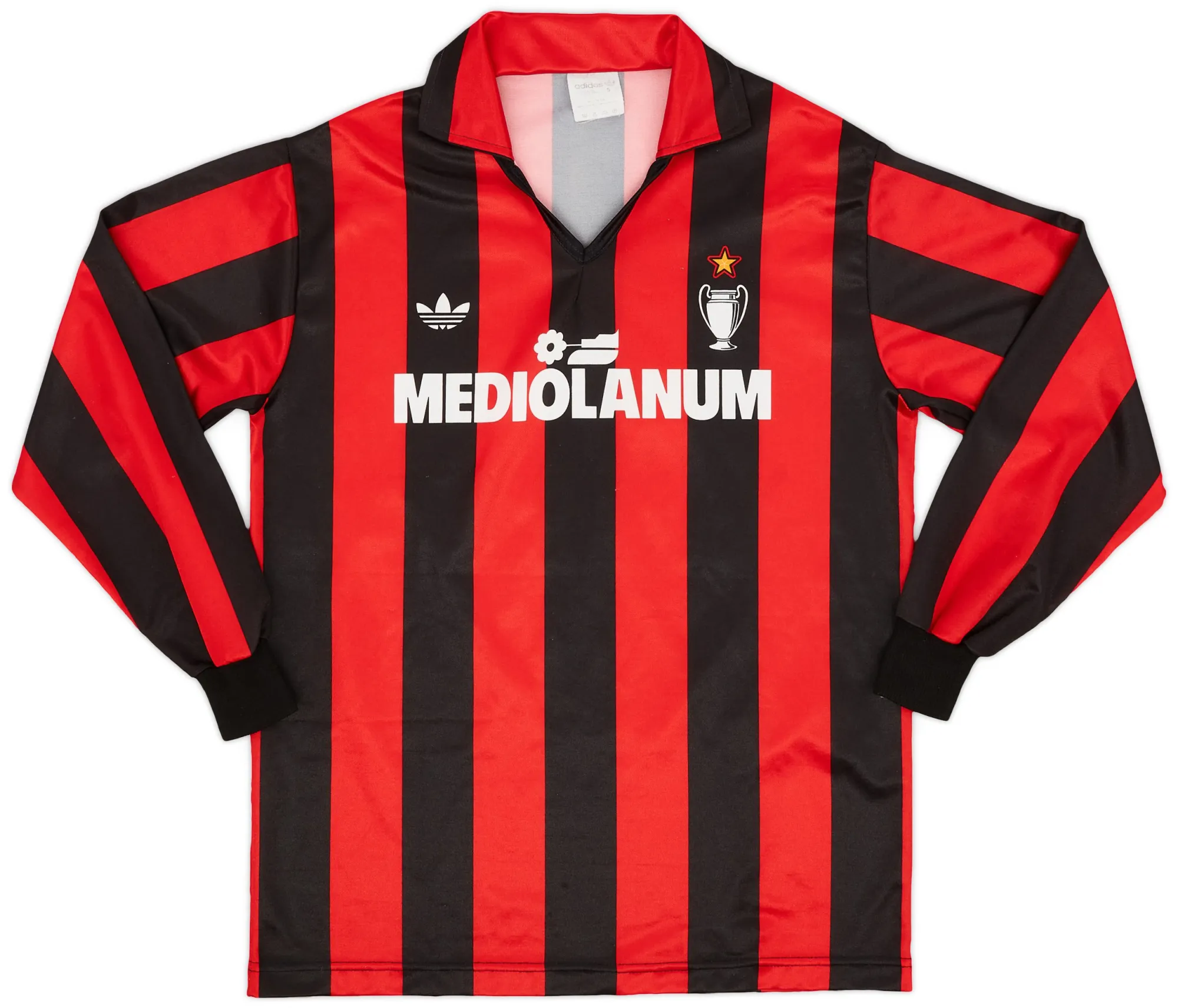 adidas AC Milan Mens LS Home Shirt 1990/91