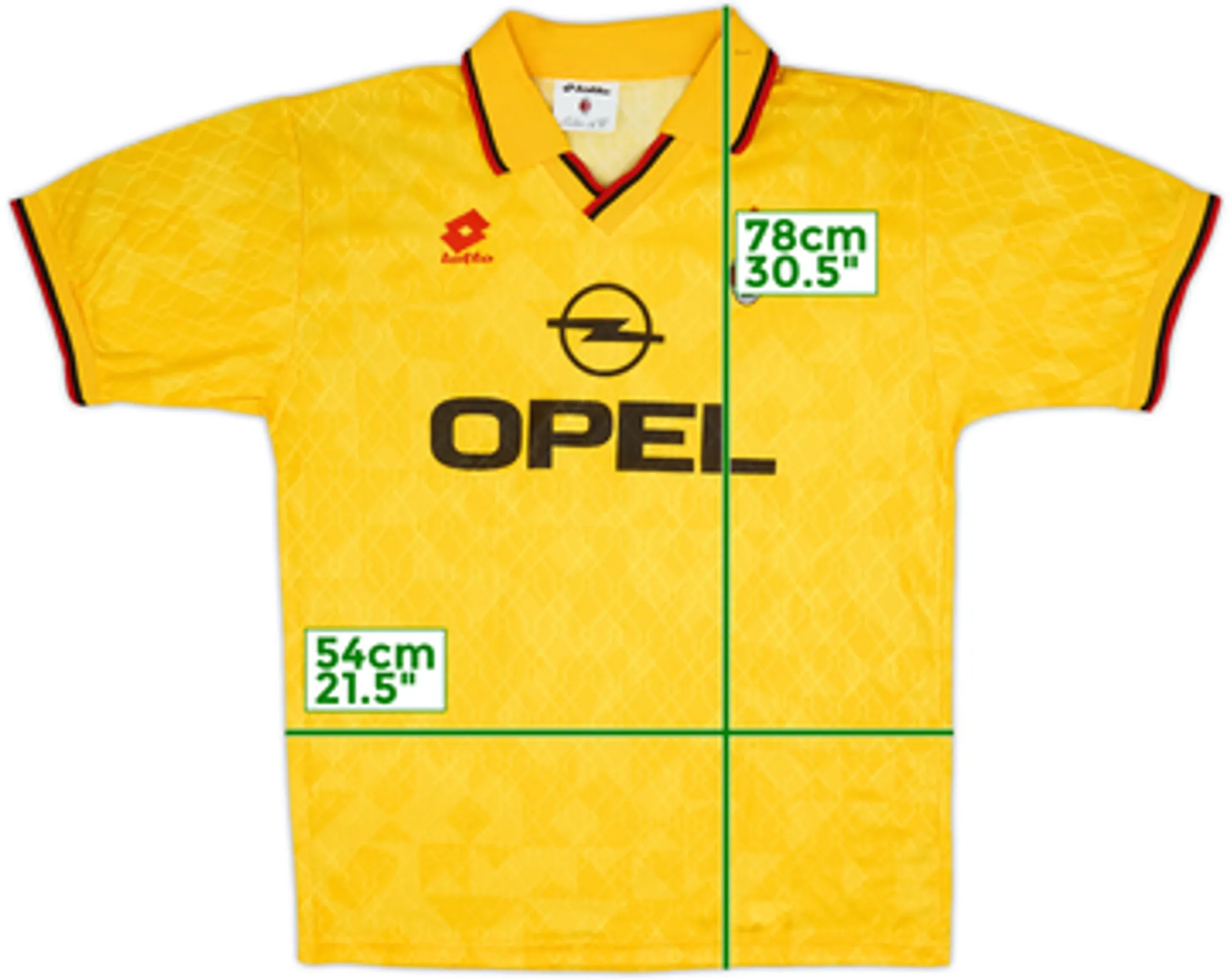 Lotto AC Milan Mens SS Third Shirt 1994/96