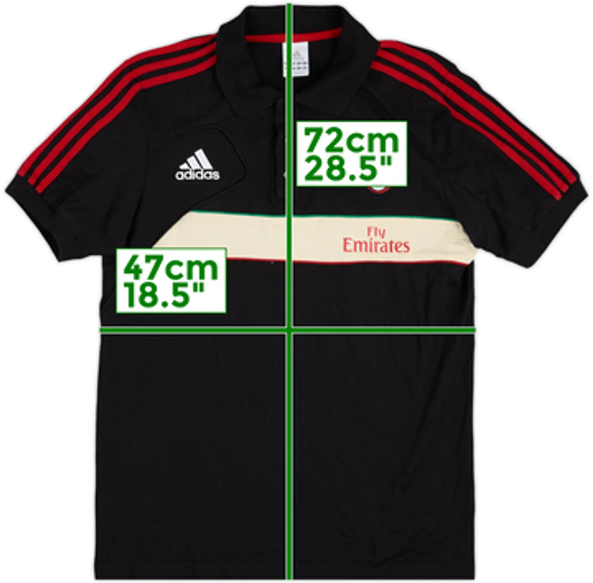 2012-13 AC Milan adidas Polo Shirt - 8/10 - (S)