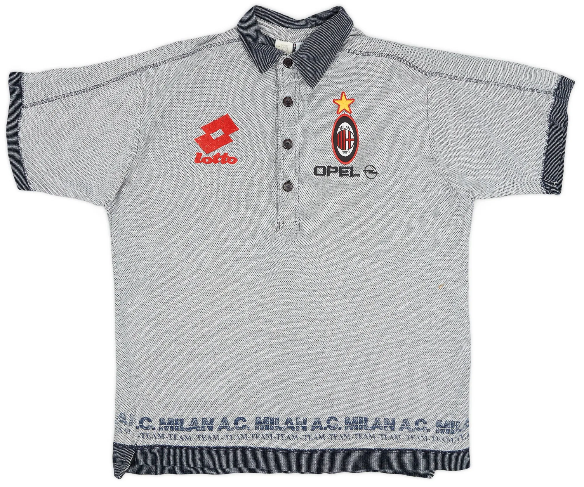 1995-96 AC Milan Lotto Polo Shirt - 8/10 - (L)
