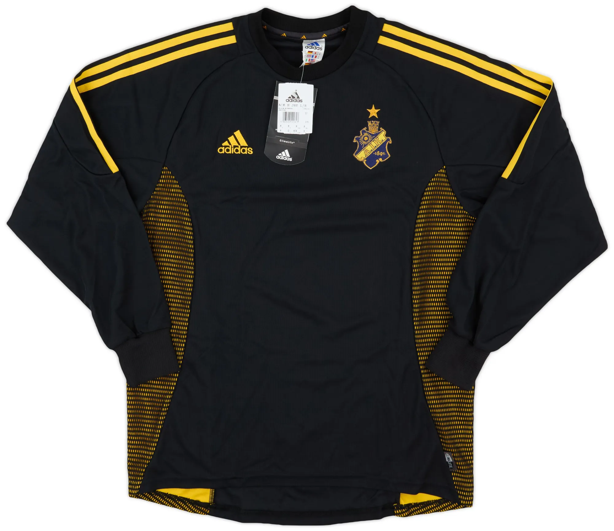 adidas AIK Mens LS Home Shirt 2002/03