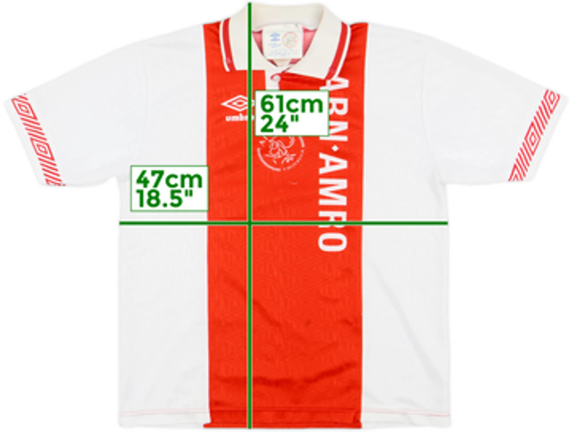 Umbro Ajax Mens SS Home Shirt 1991/93