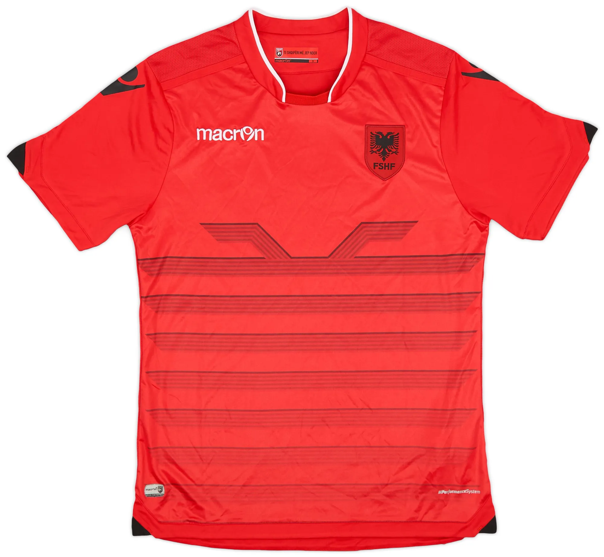 Macron Albania Mens SS Home Shirt 2016