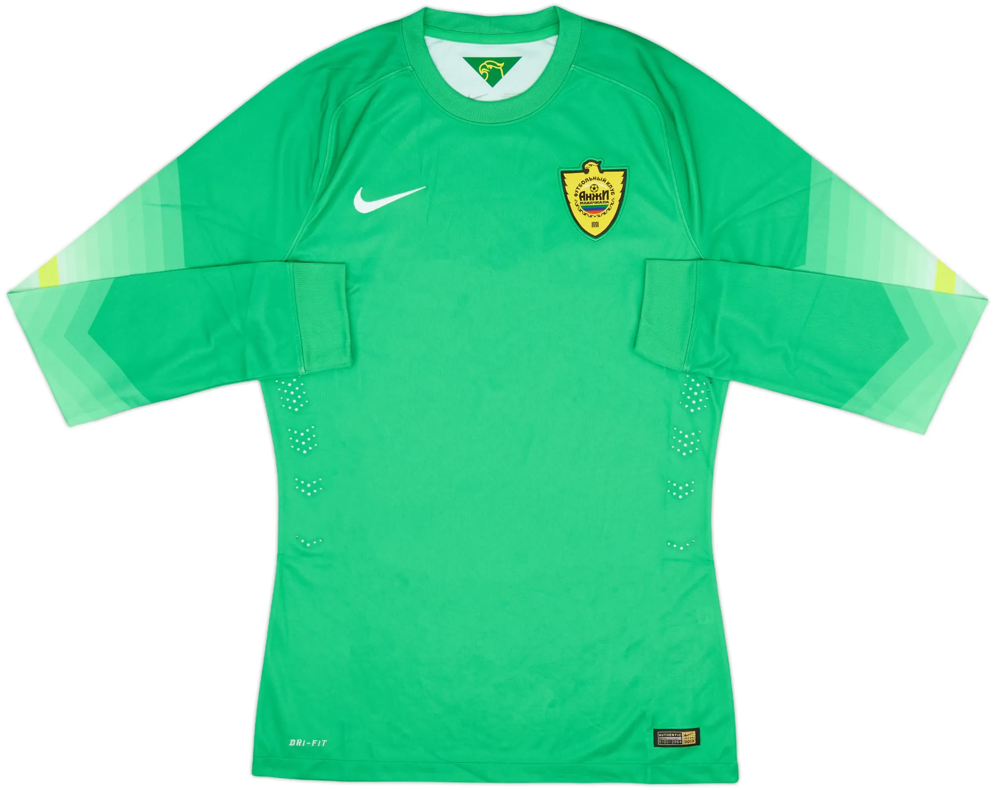 Nike Anzhi Makhachkala Mens LS Goalkeeper Player Issue Home Shirt 2014/15