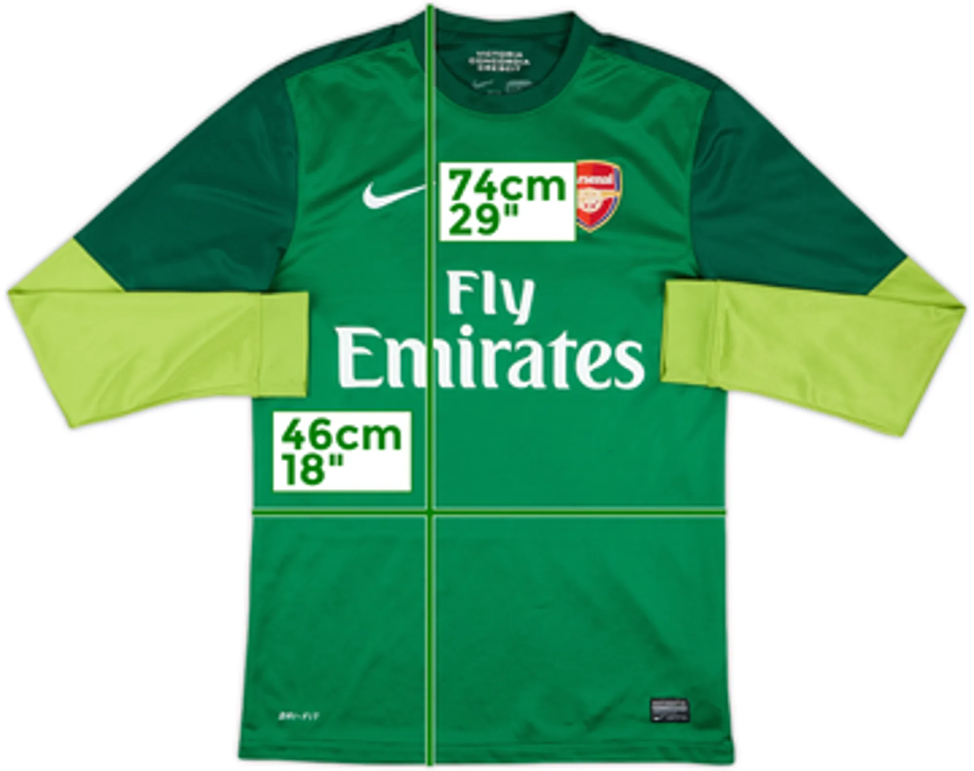 Nike Arsenal Mens LS Goalkeeper Home Shirt 2012/13