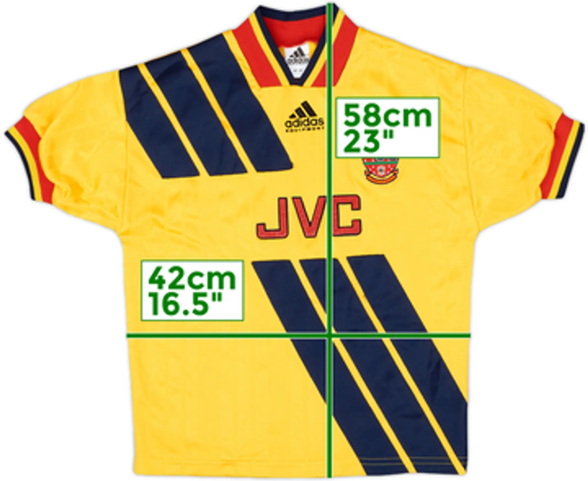 adidas Arsenal Boys SS Away Shirt 1993/94