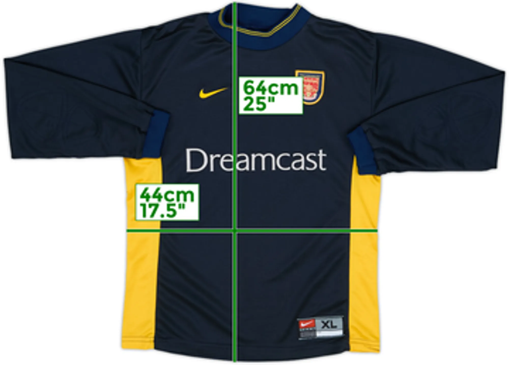 Nike Arsenal Boys LS Goalkeeper Home Shirt 1999/00