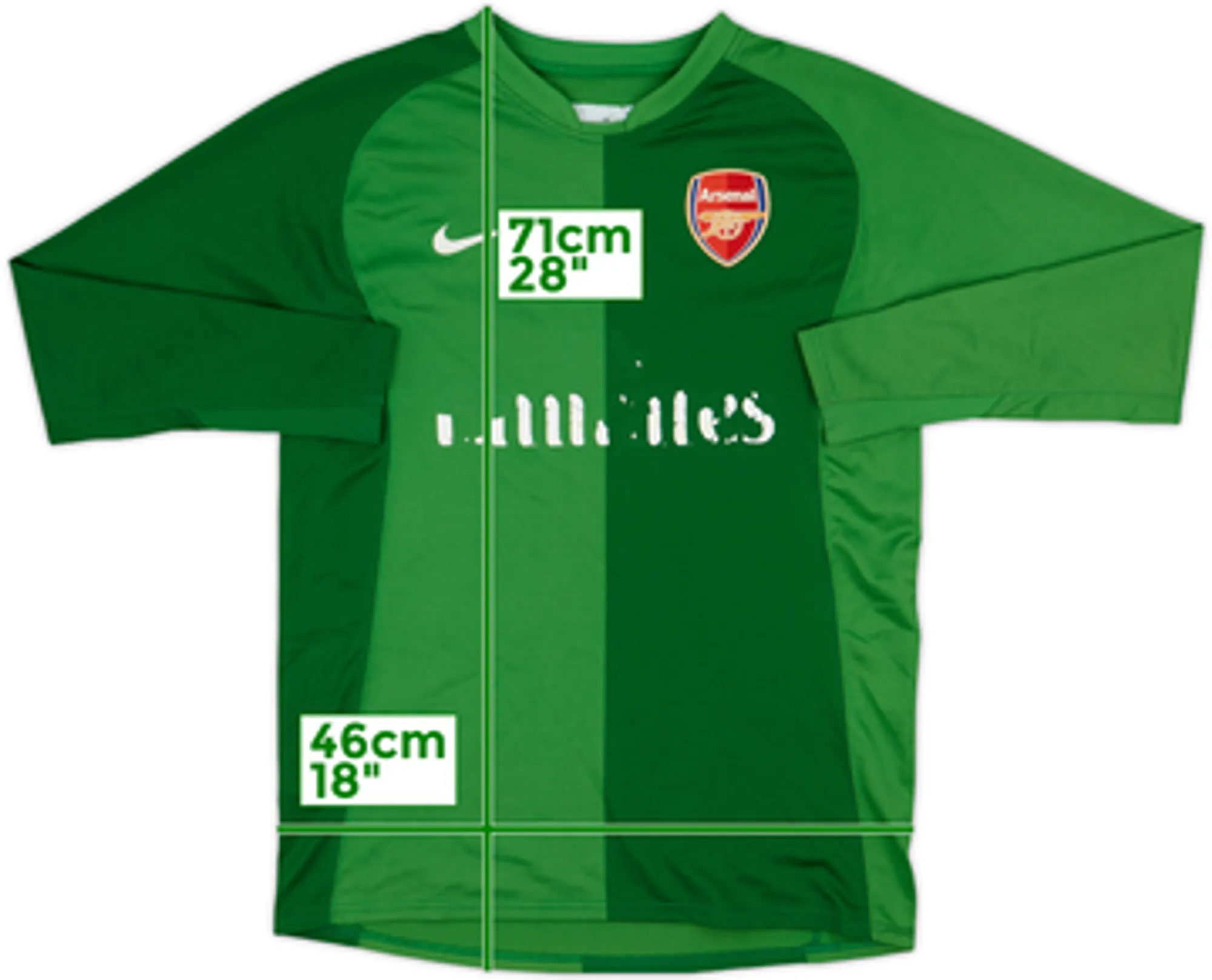 Nike Arsenal Boys LS Goalkeeper Home Shirt 2006/07