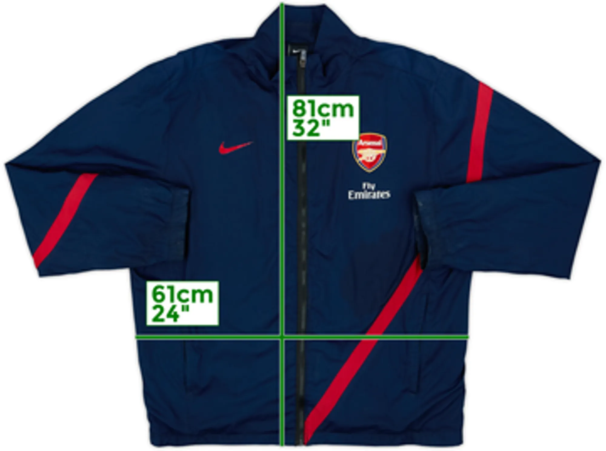 2011-12 Arsenal Nike Track Jacket - 6/10 - (L)